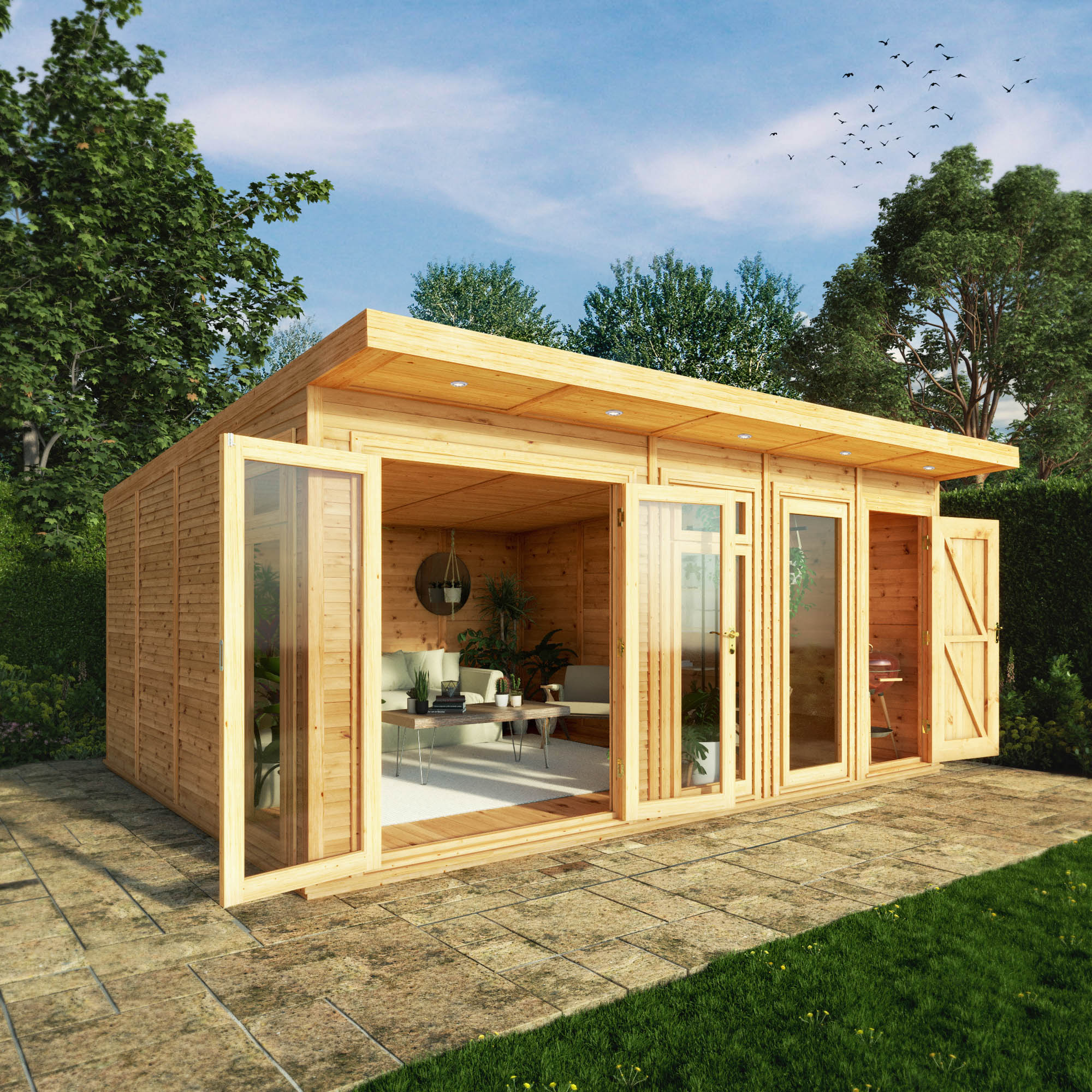 Garden Room with Side Shed
