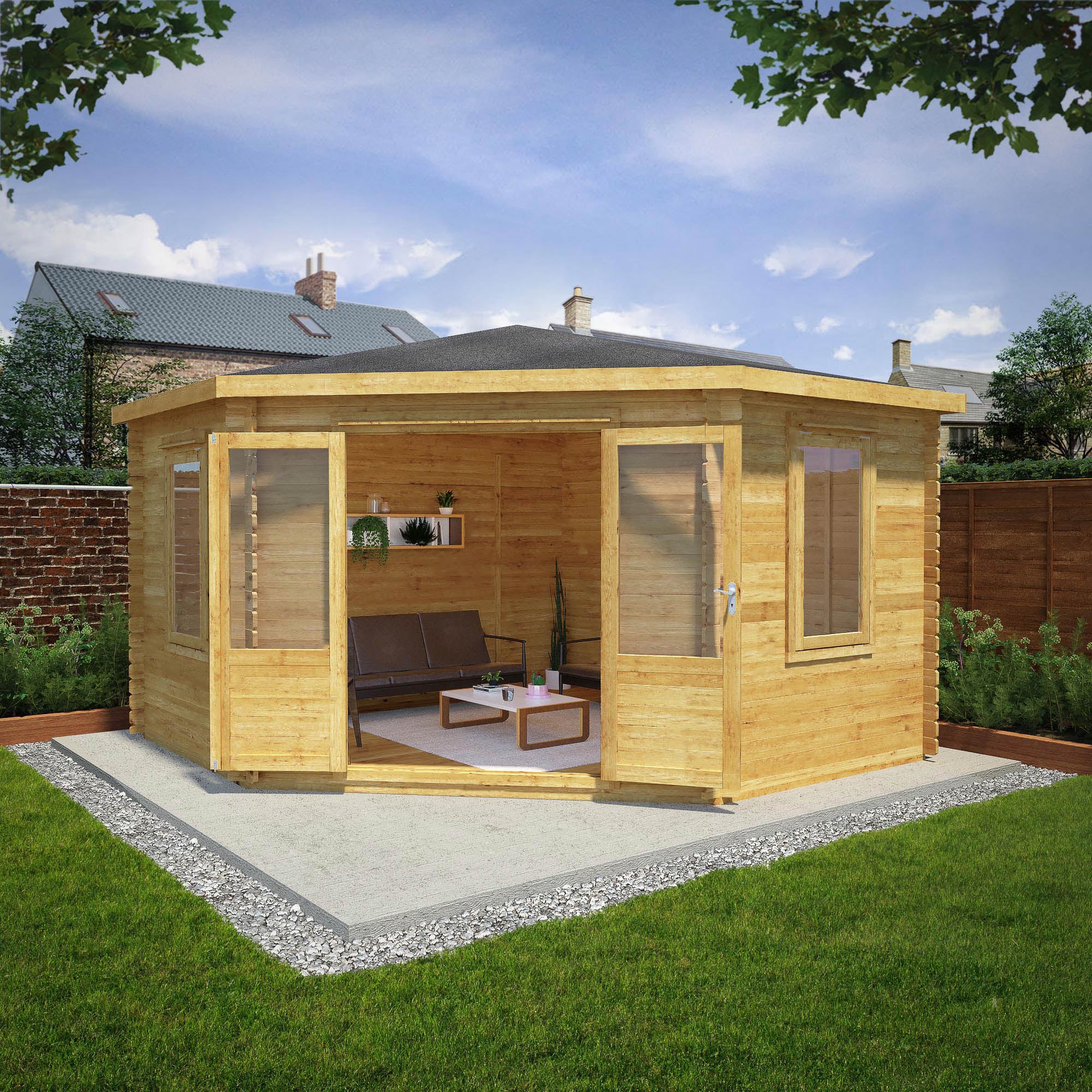 4m x 4m Log Cabins