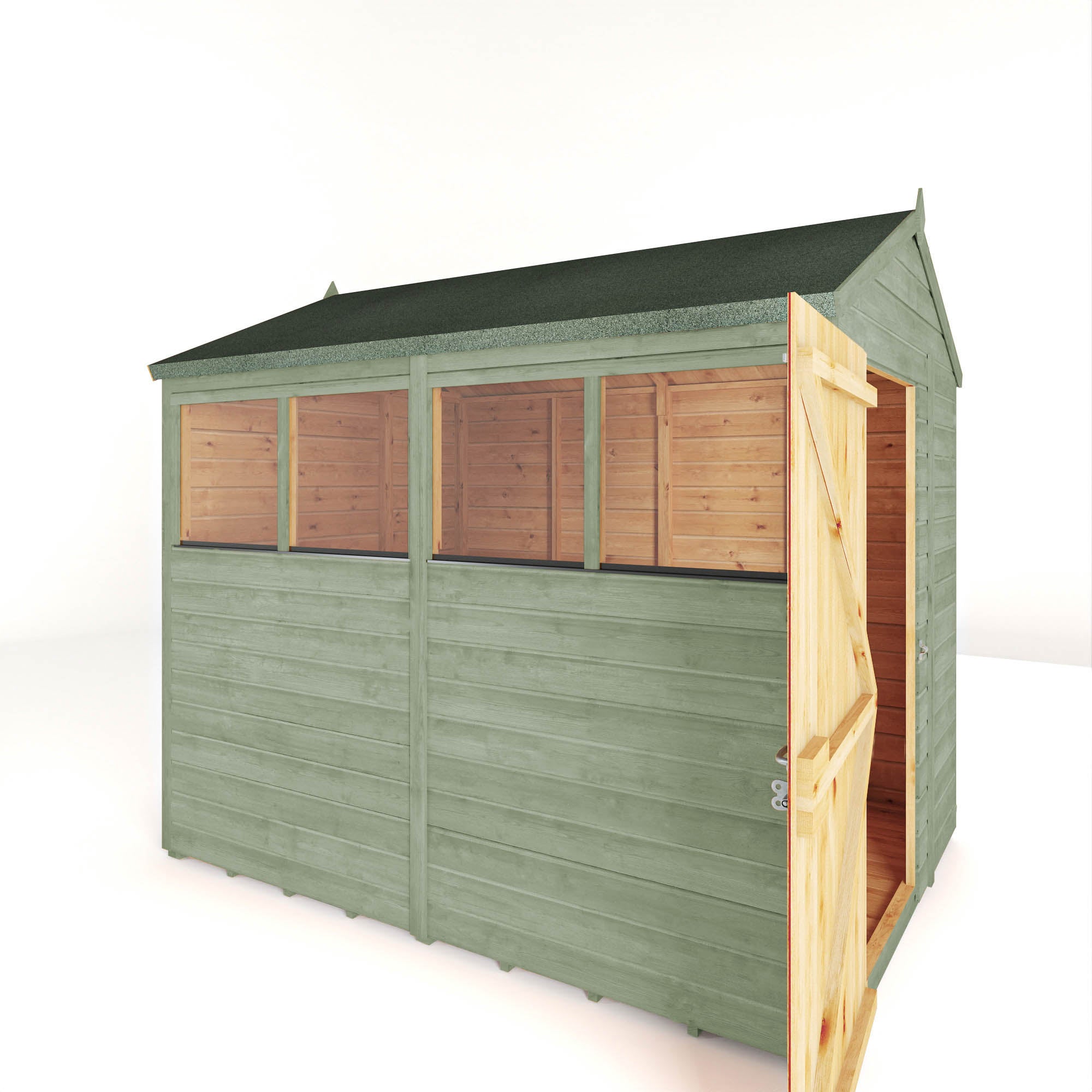 8 x 6 Ready Painted Woodsman Shiplap Apex Wooden Shed