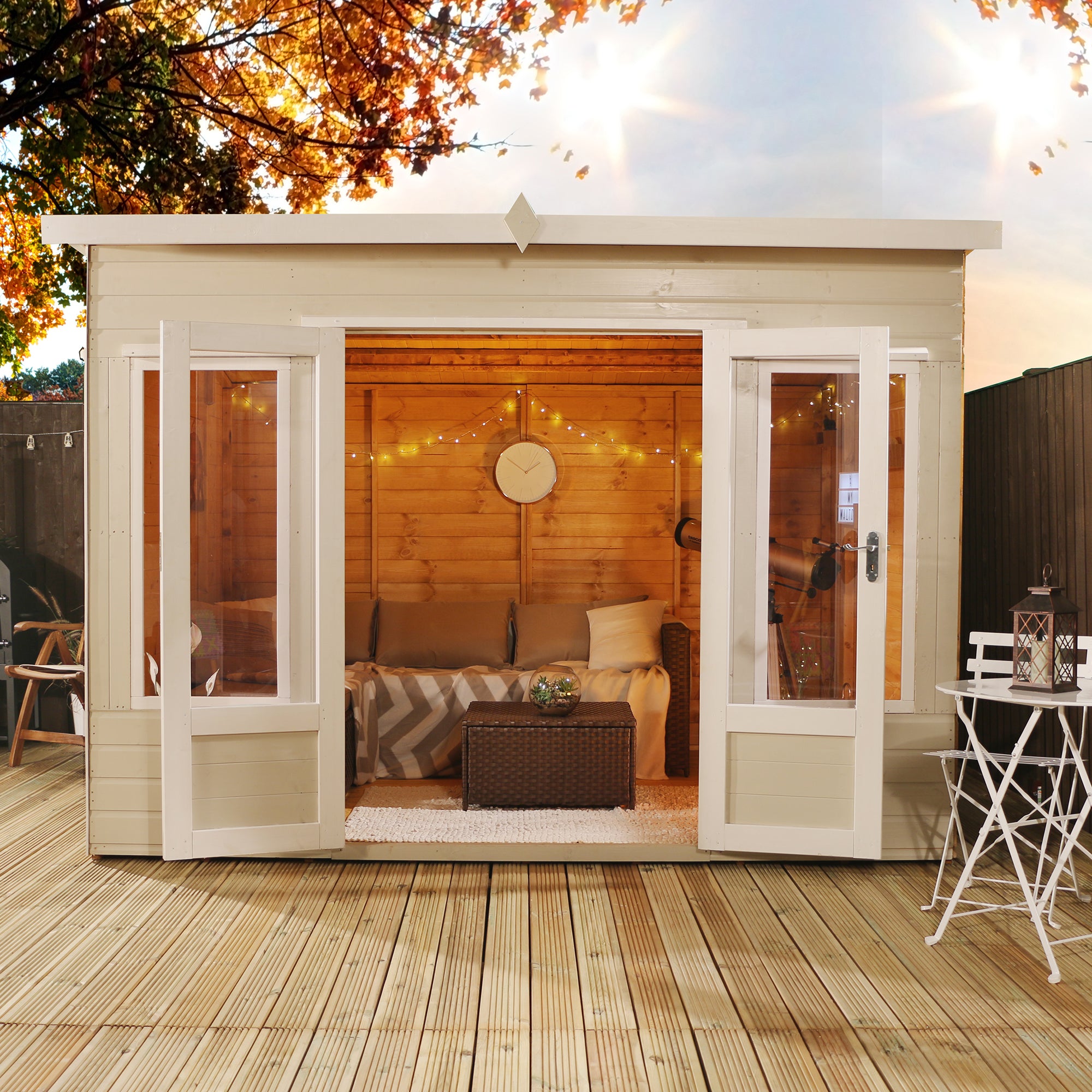 Helios summerhouse installed on solid, level base