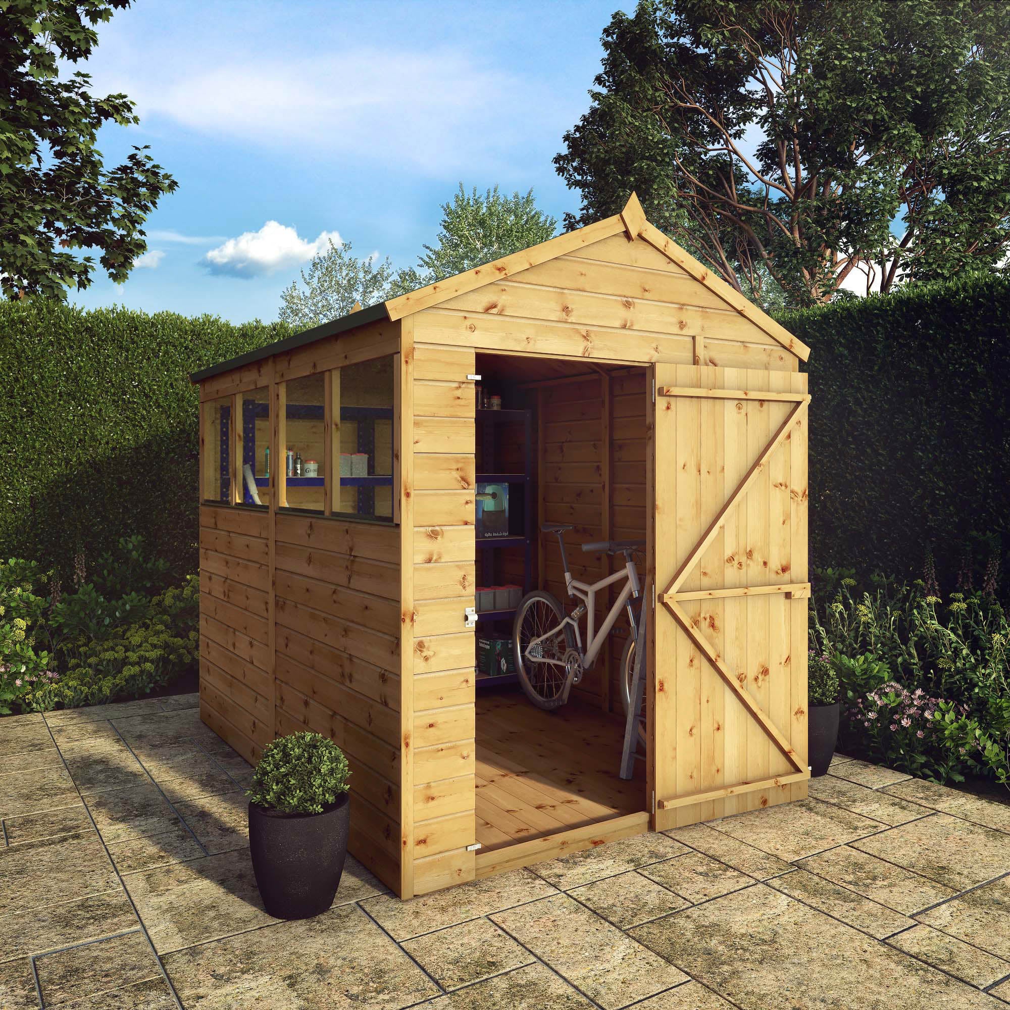 8 x 6 Shiplap Apex Wooden Shed