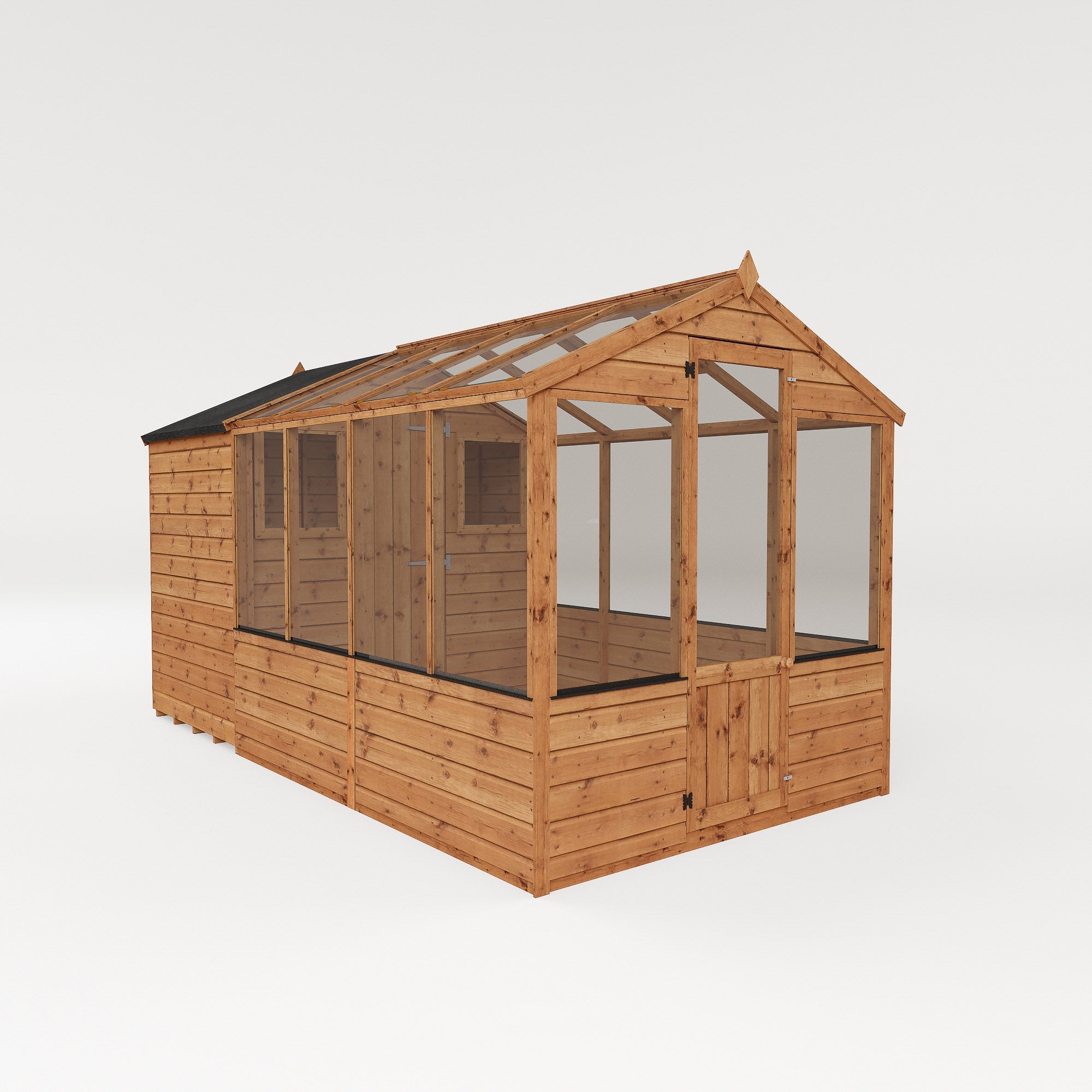 Shiplap Combi Greenhouse & Wooden Storage Shed