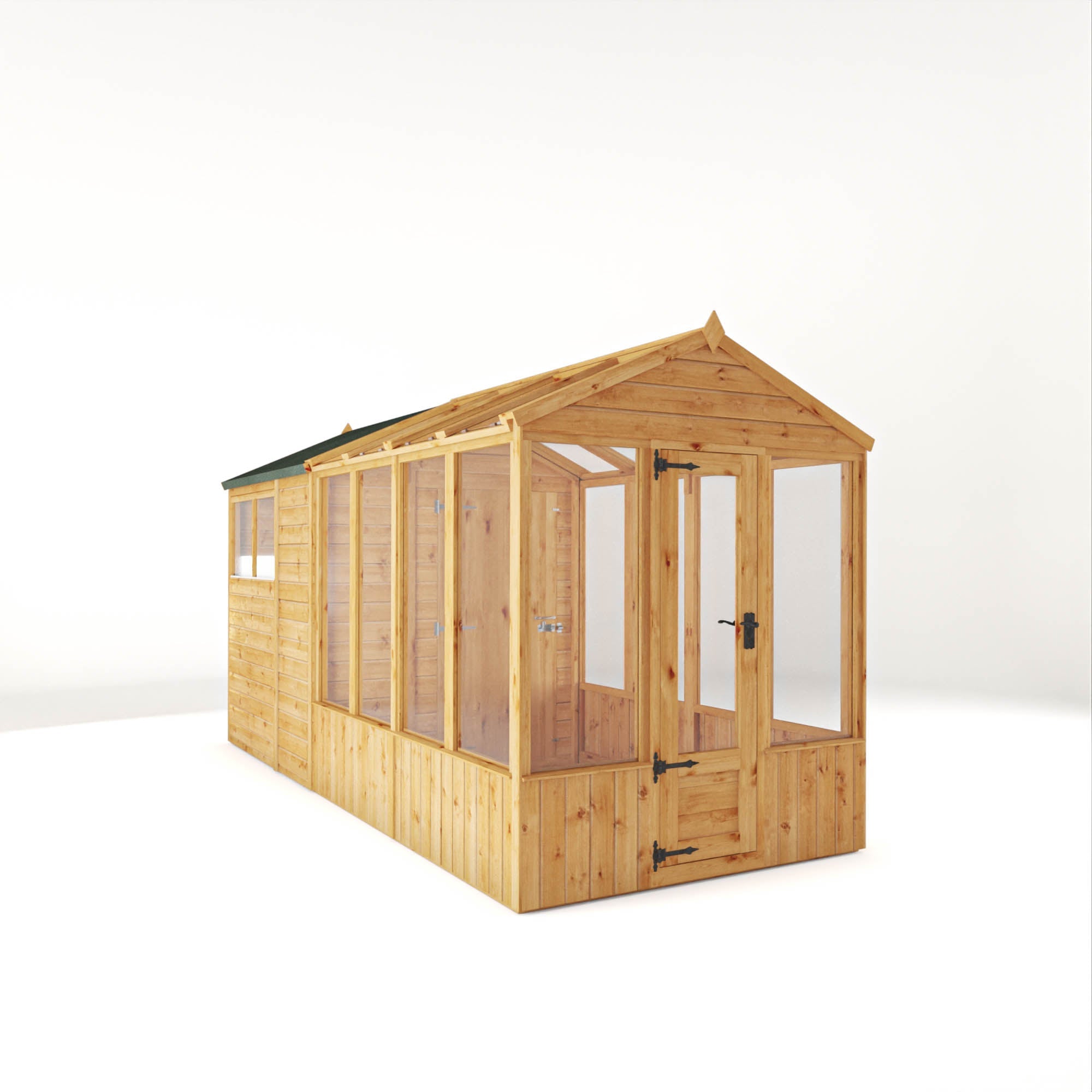 Woodsman Combi Greenhouse with Shed