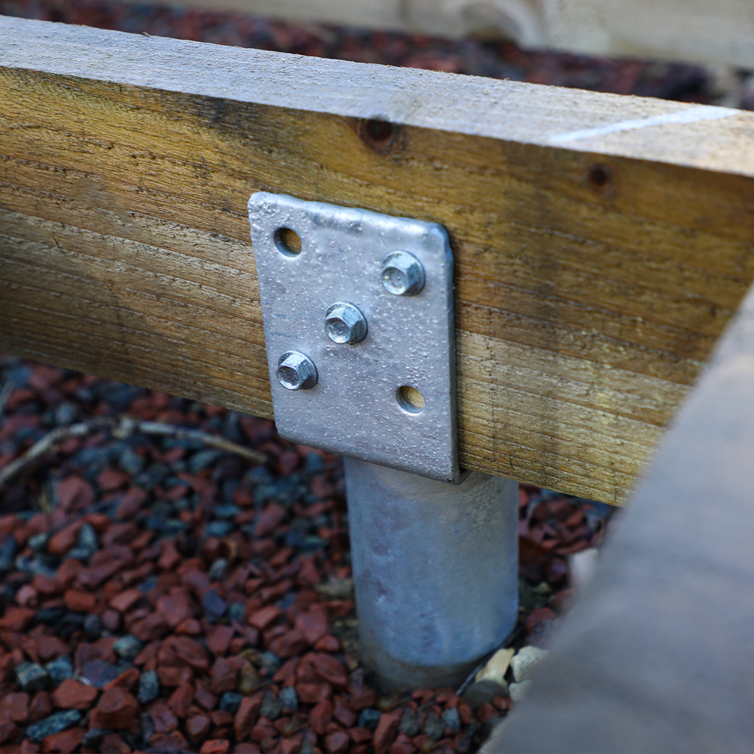 5m x 3m Elite Timber Base With Ground Screws