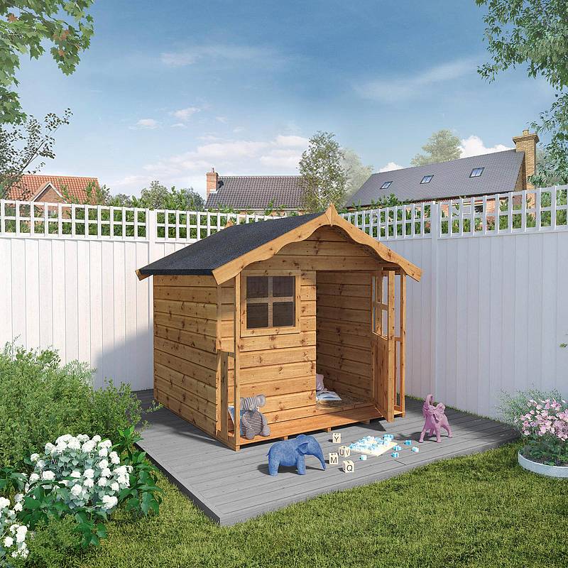 5 x 5 Poppy Apex Wooden Playhouse