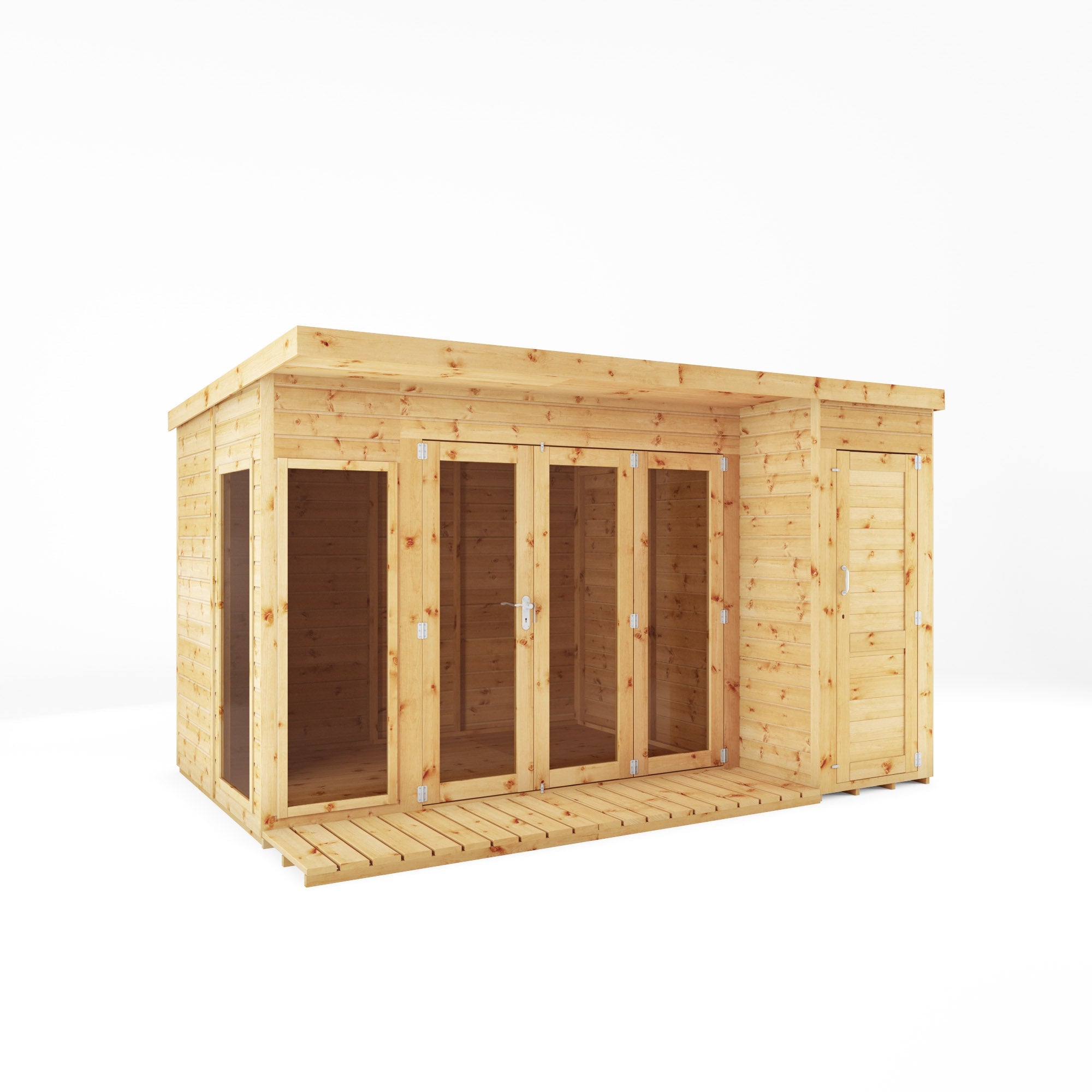 Contemporary Summerhouse with Side Shed