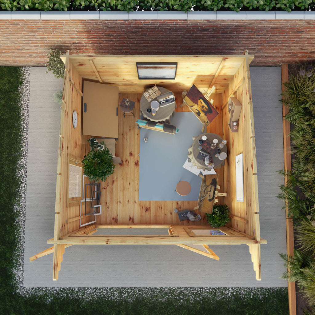 Helios Curved Roof Log Cabin | 44mm Double Glazed – Mercia Garden Products