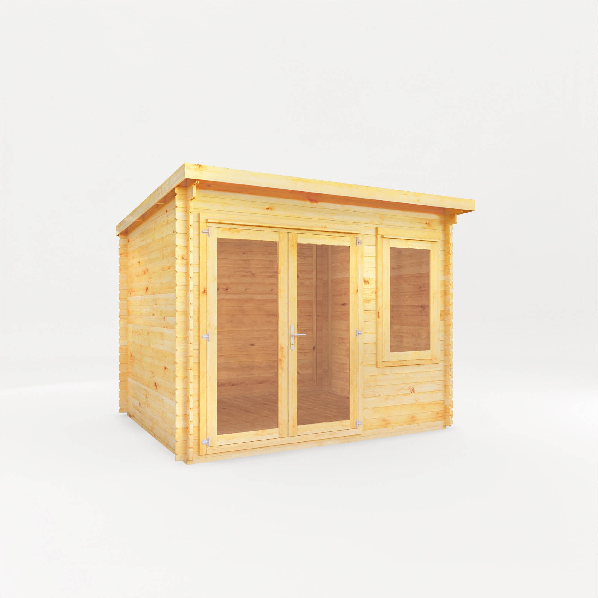 3m x 3m Elite Pent Log Cabin