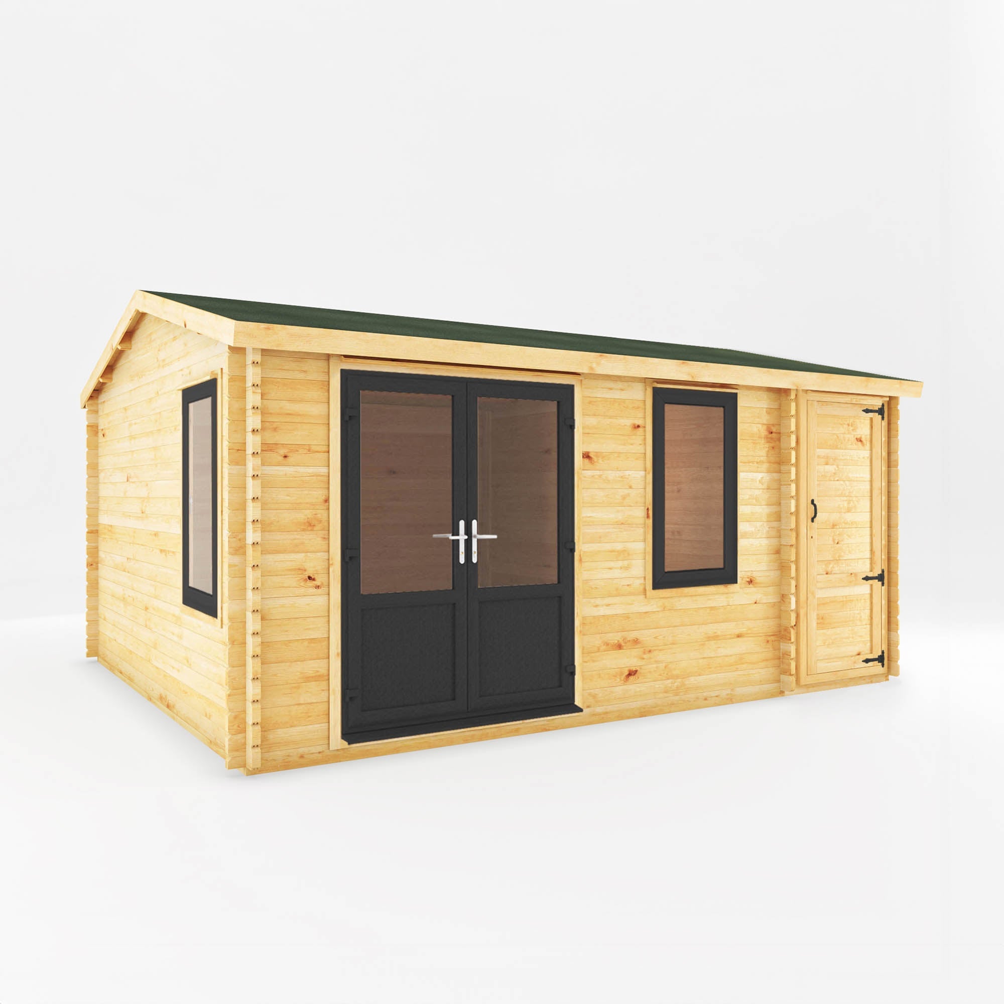 The Home Office Elite Log Cabin with Side Shed