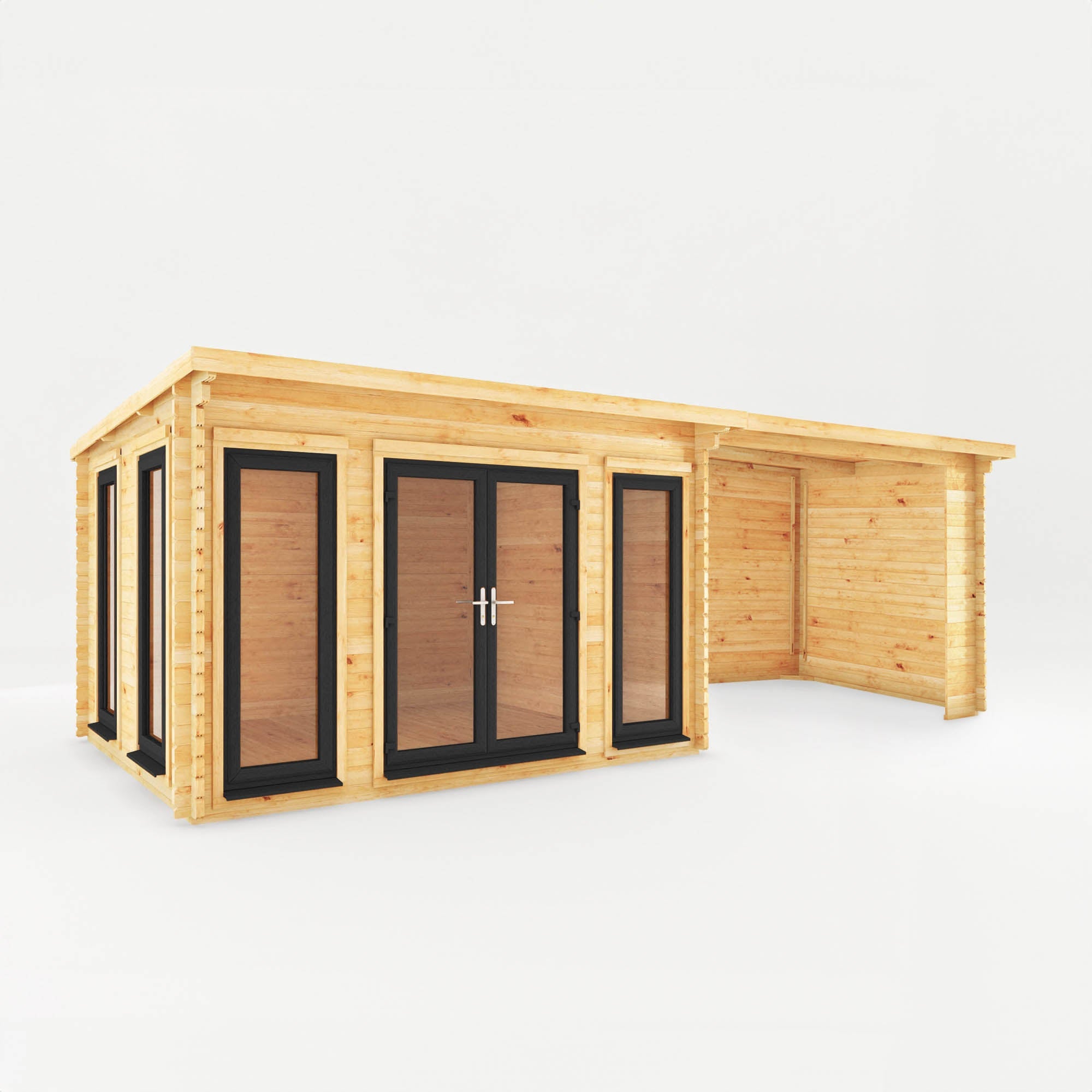 The Studio Pent Log Cabin with Patio Area