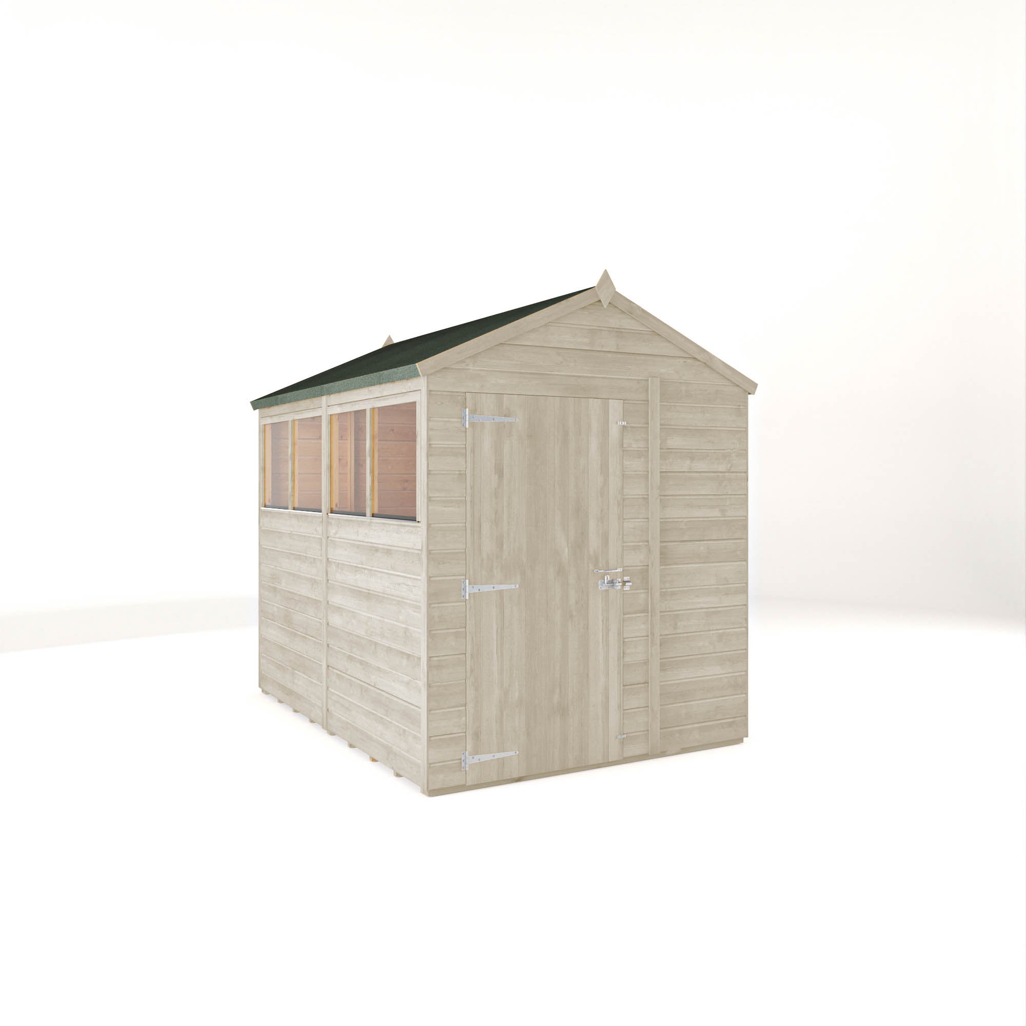 8 x 6 Ready Painted Woodsman Shiplap Apex Wooden Shed