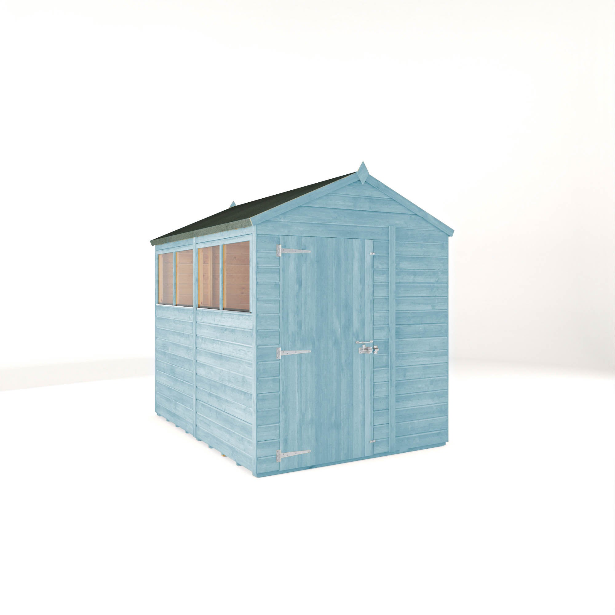 8 x 6 Ready Painted Woodsman Shiplap Apex Wooden Shed