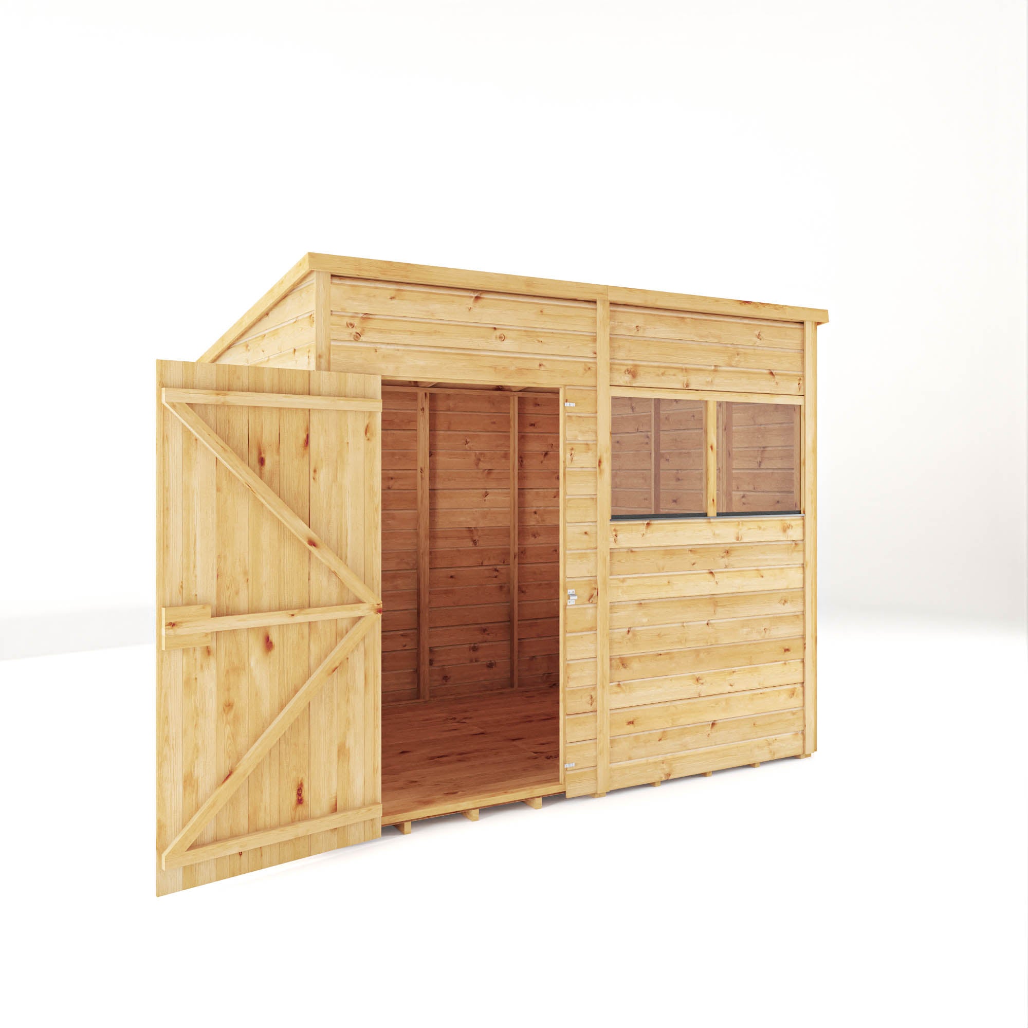 The Woodsman 8 x 6 Shiplap Pent Wooden Shed