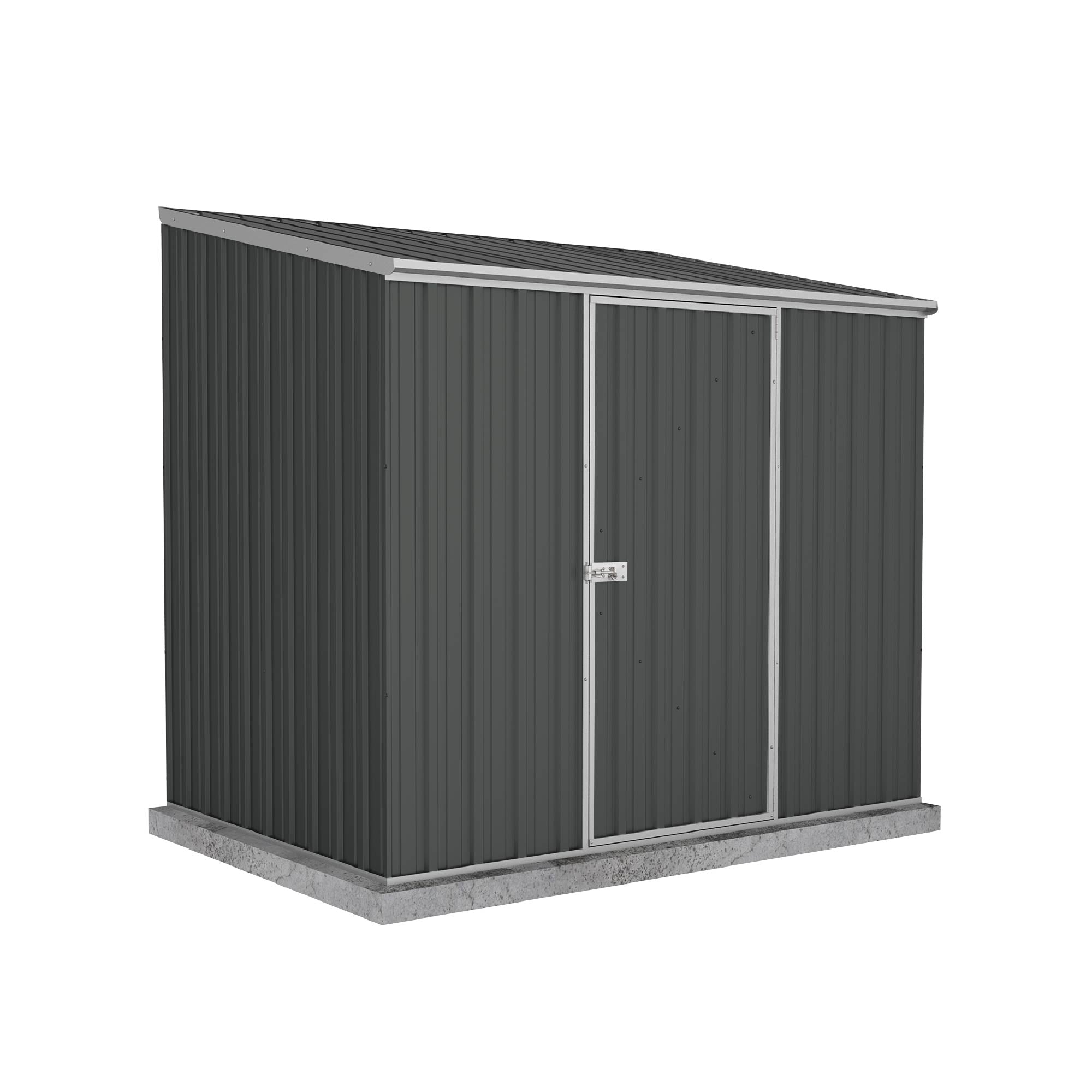 Absco 7' 5 x 5 Monument Grey Easy Build Pent Metal Shed