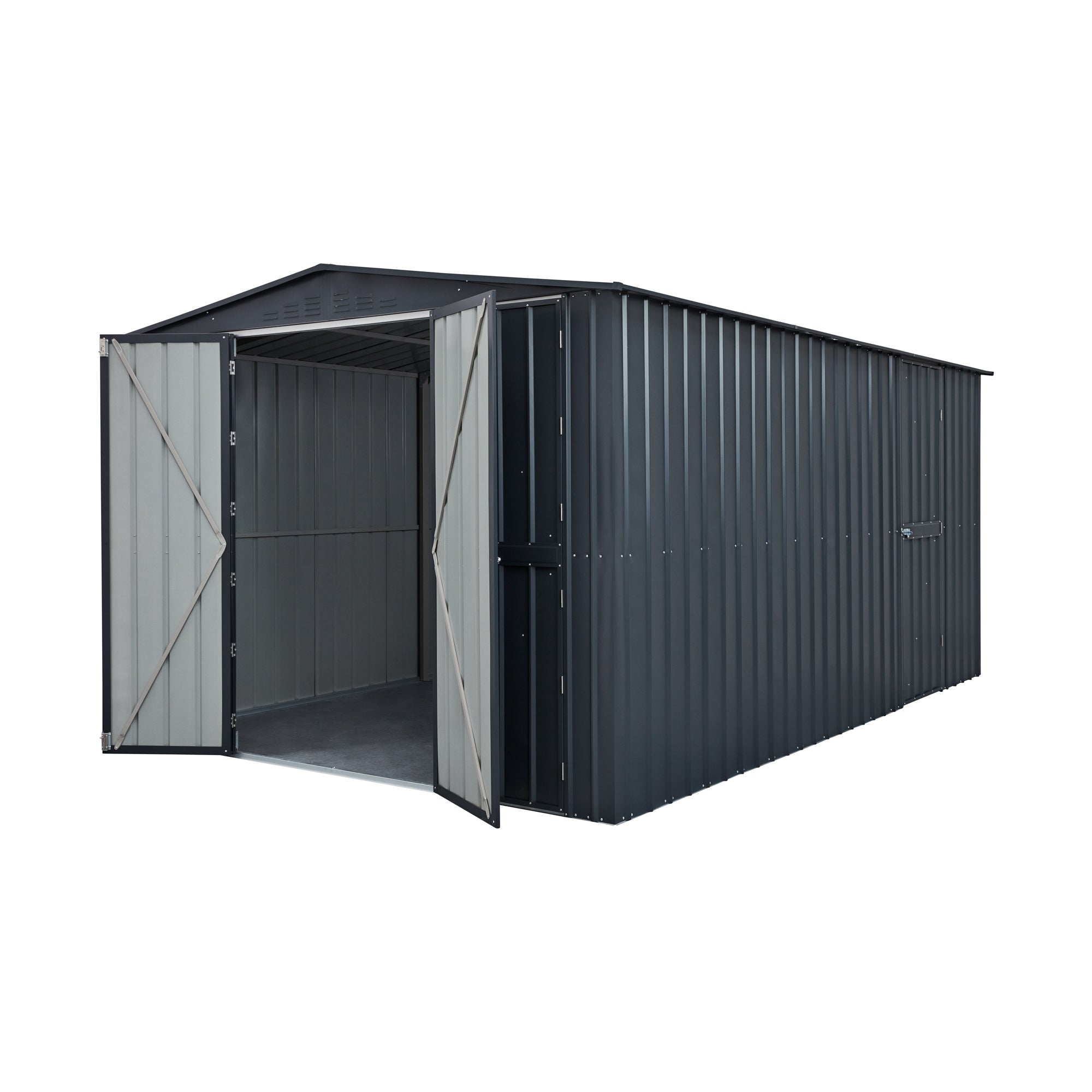 Globel 10x15 Dual Door Steel Workshop Garage – Mercia Garden Products