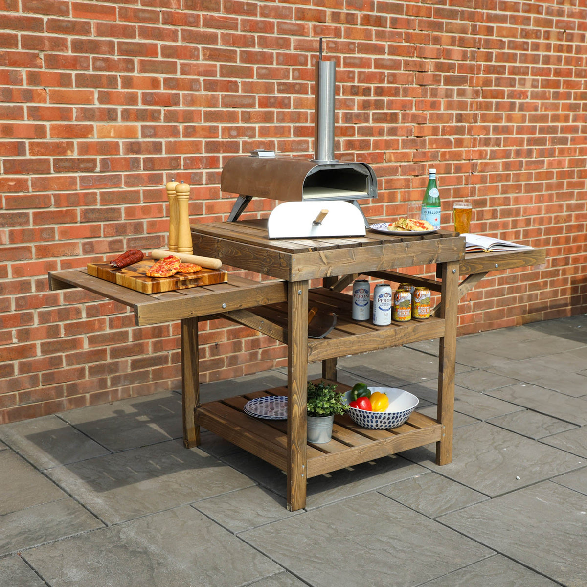 Bbq Rable Pressure Treated BBQ Table & Outdoor Serving Station – Mercia Garden ...