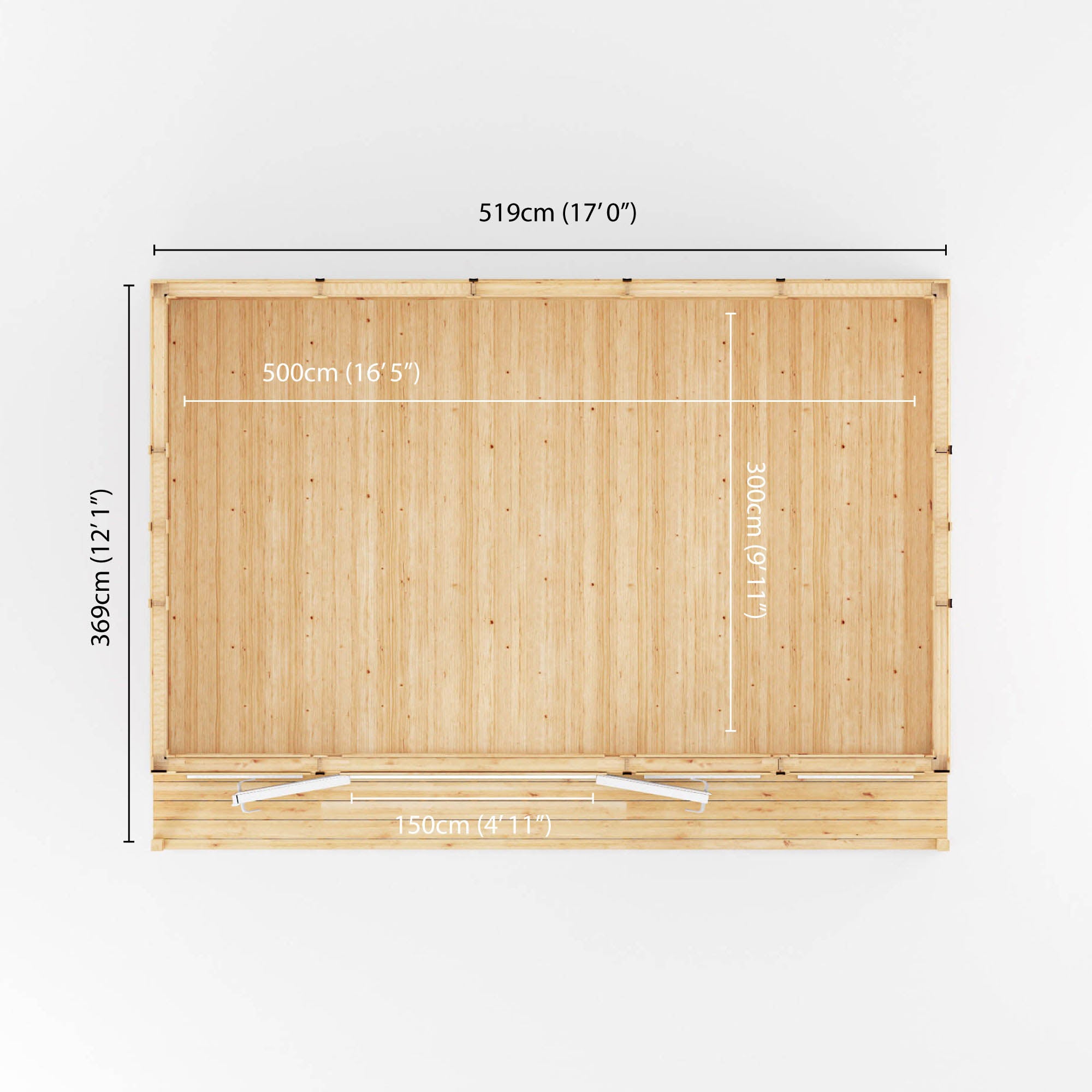 The 5m x 3m Thoresby Insulated Garden Room with White UPVC