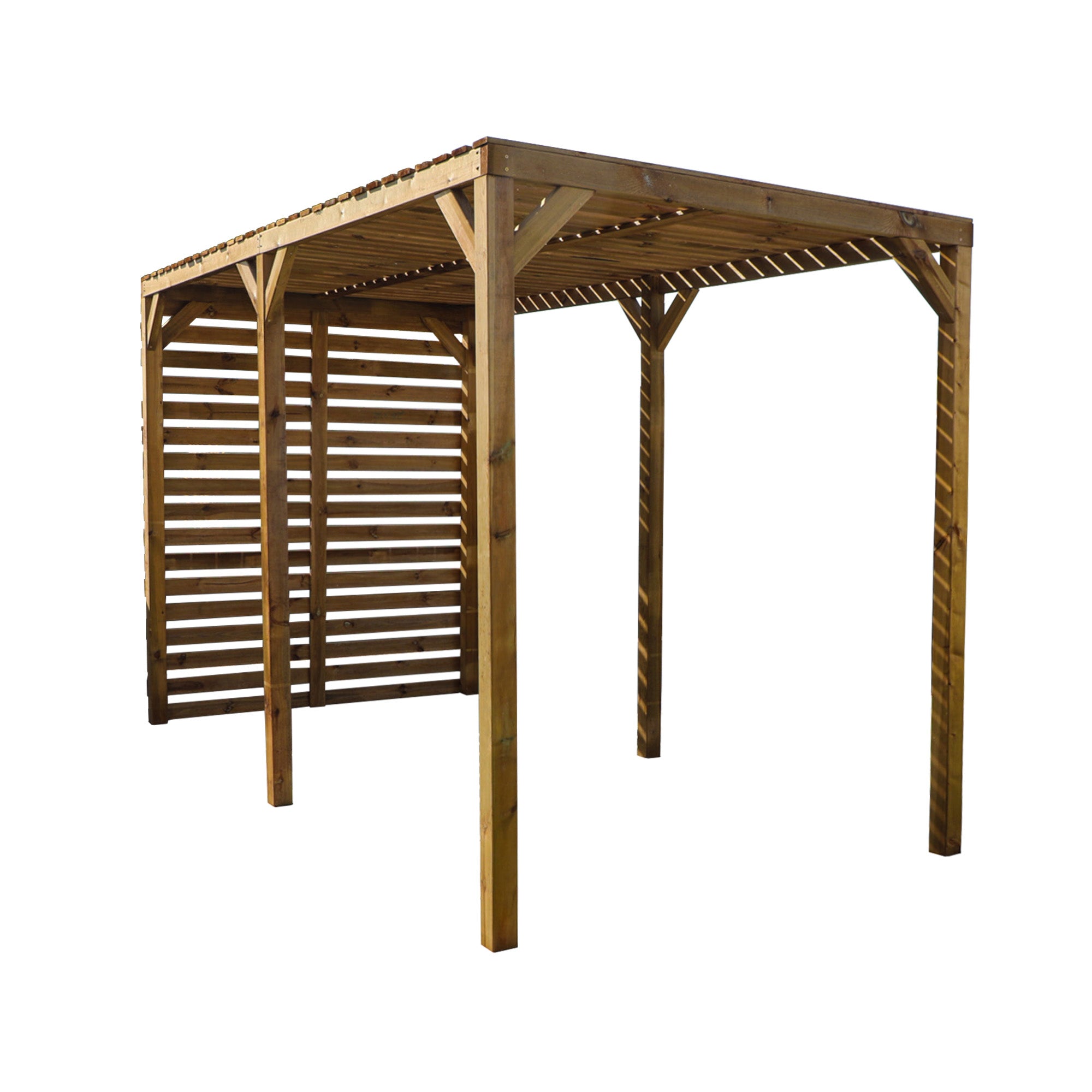 Pressure Treated Pergola with Slatted Panels