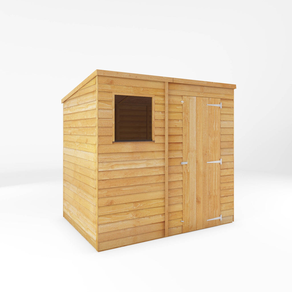 Value Overlap Single Door Pent Shed