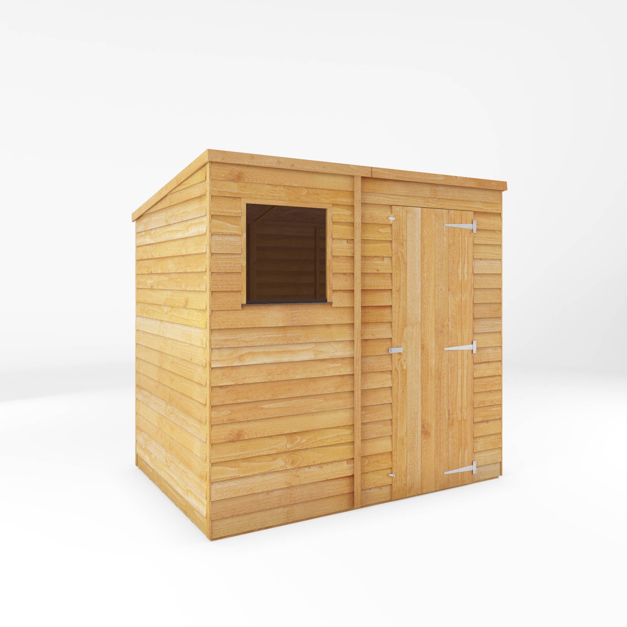Value Overlap Single Door Pent Shed