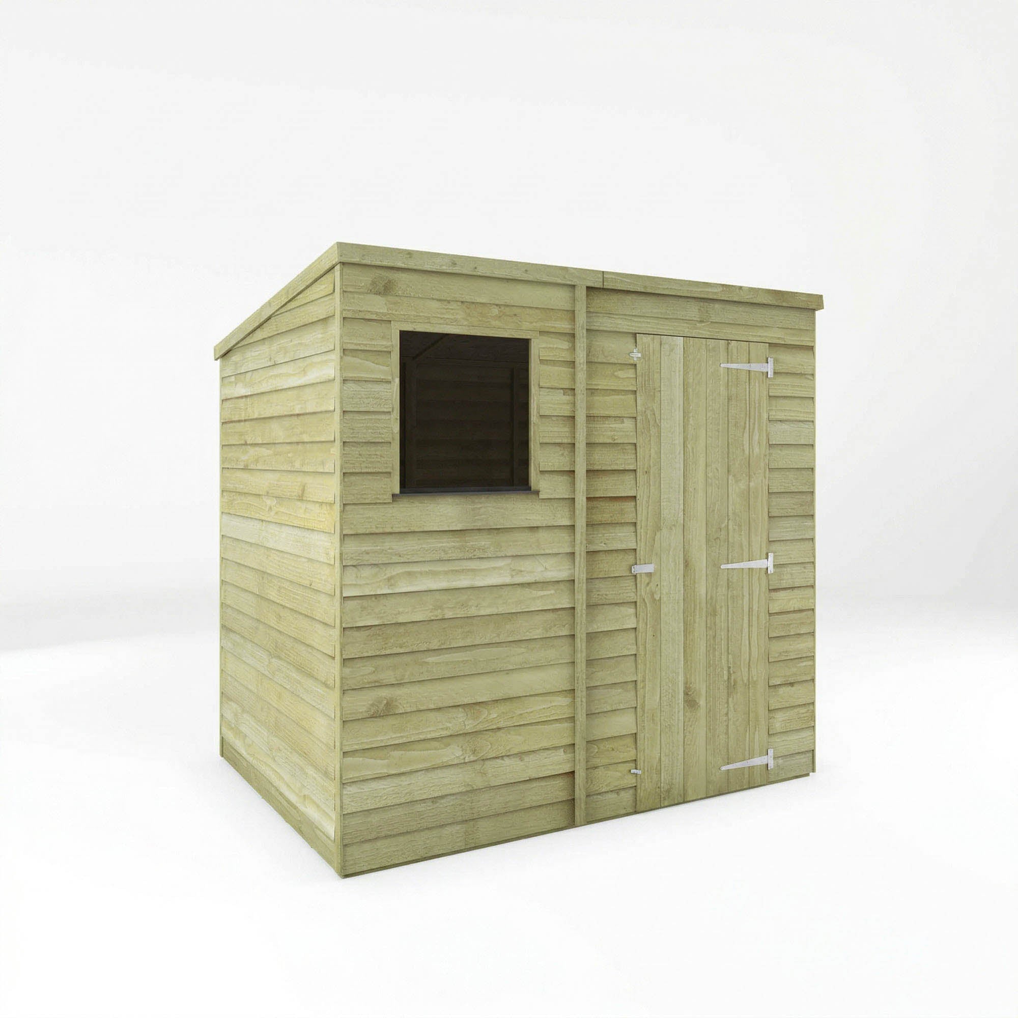 Value Overlap Single Door Pent Shed