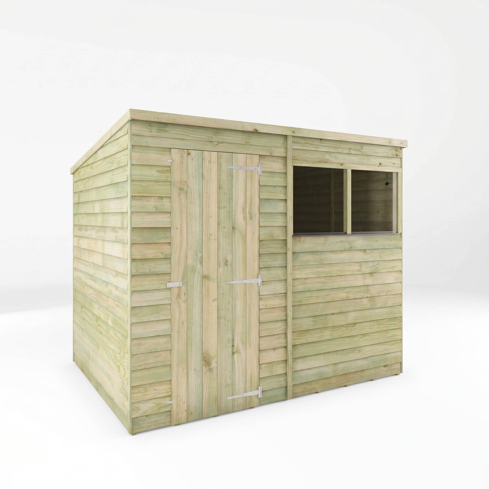 Value Overlap Single Door Pent Shed