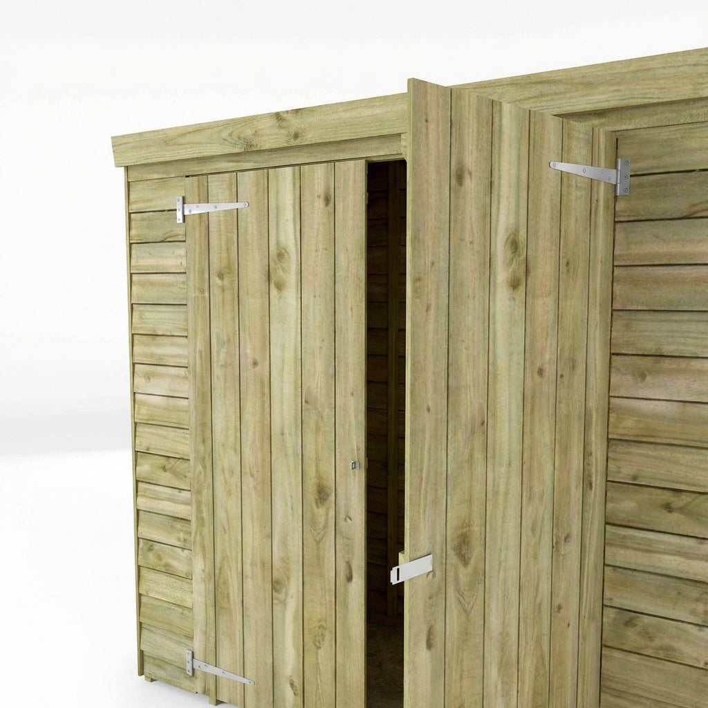 6 x 2'6 Value Overlap Double Door Pent Storage Shed