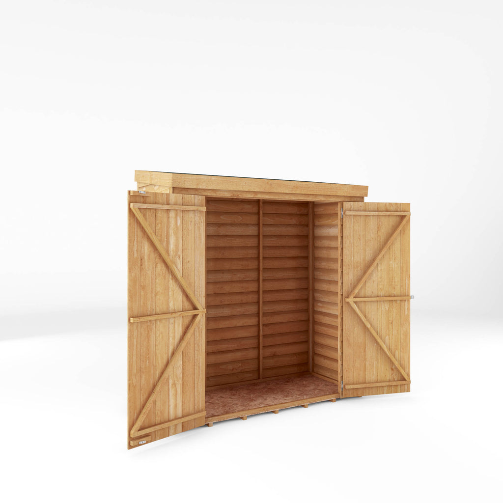 6 x 2'6 Value Overlap Double Door Pent Storage Shed