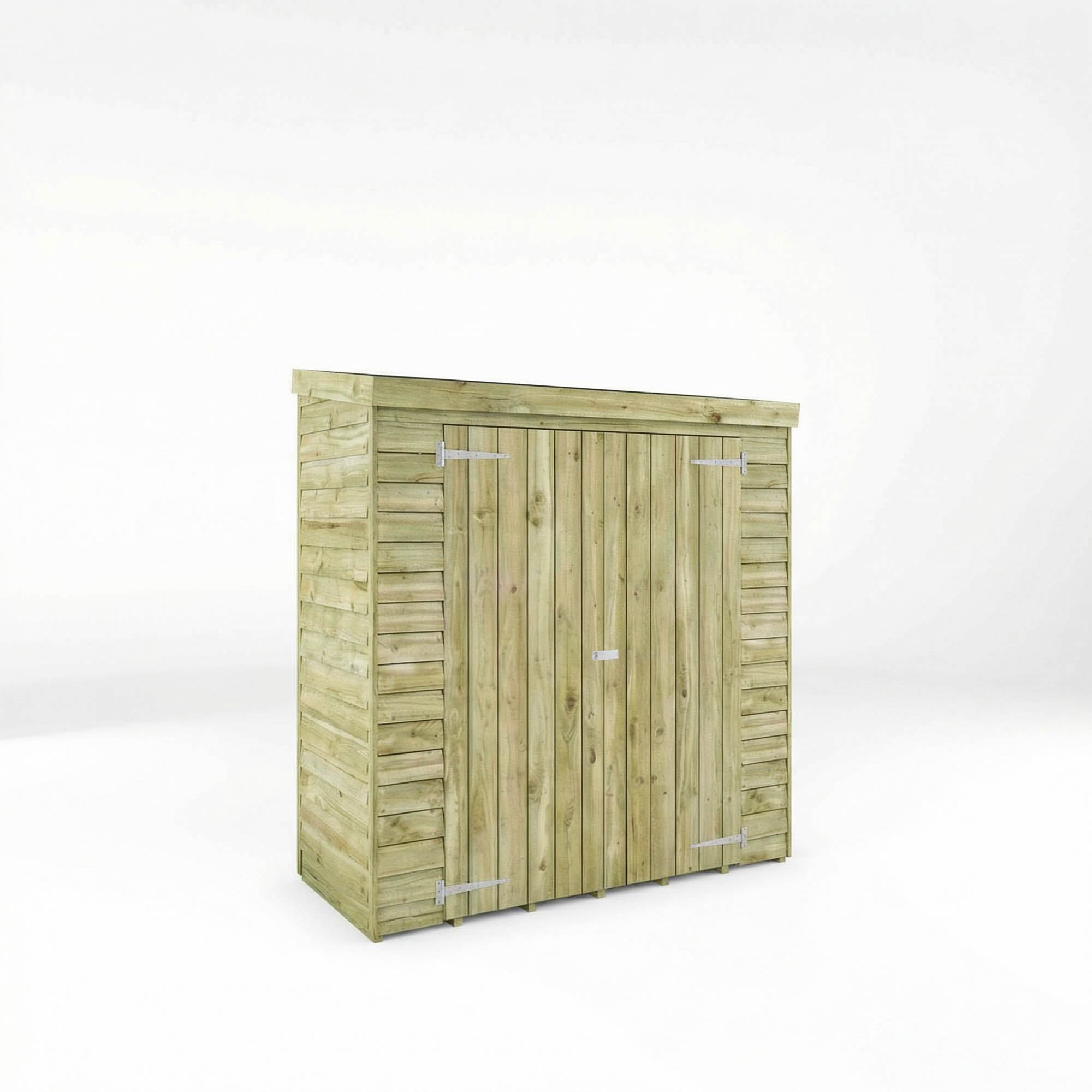 6 x 2'6 Value Overlap Double Door Pent Storage Shed