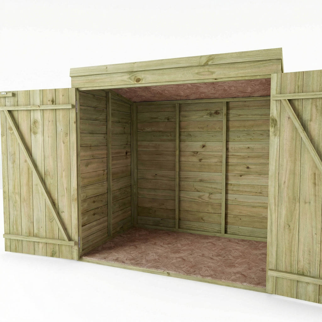 5 x 3 Overlap Double Door Wooden Garden Mower Store