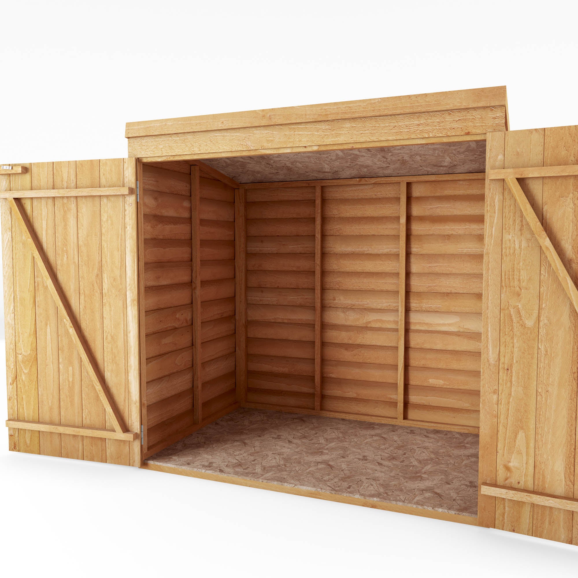 5 x 3 Overlap Double Door Wooden Garden Mower Store