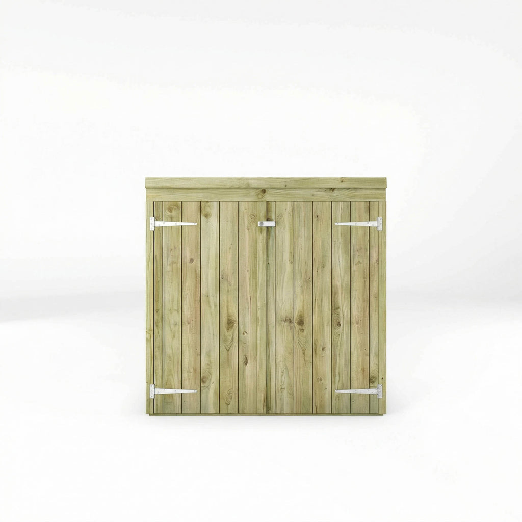 5 x 3 Overlap Double Door Wooden Garden Mower Store