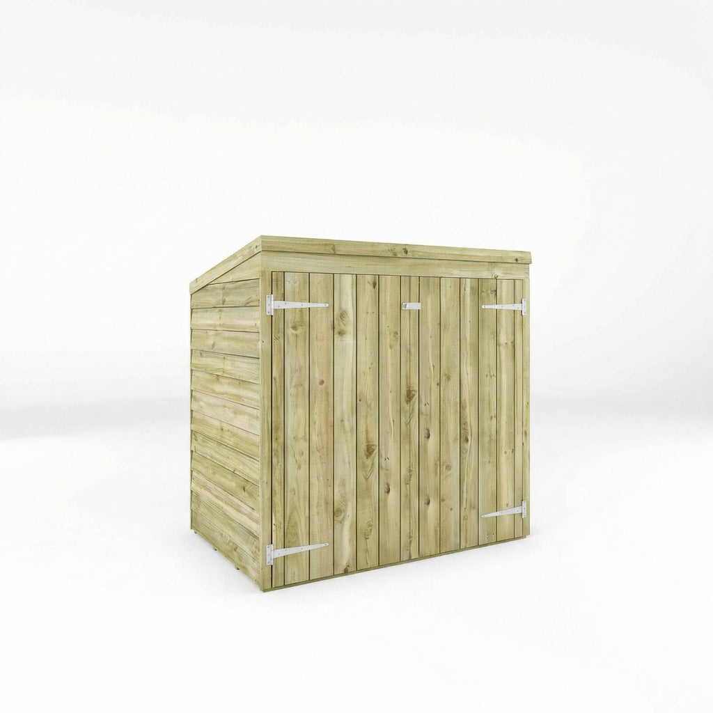 5 x 3 Overlap Double Door Wooden Garden Mower Store