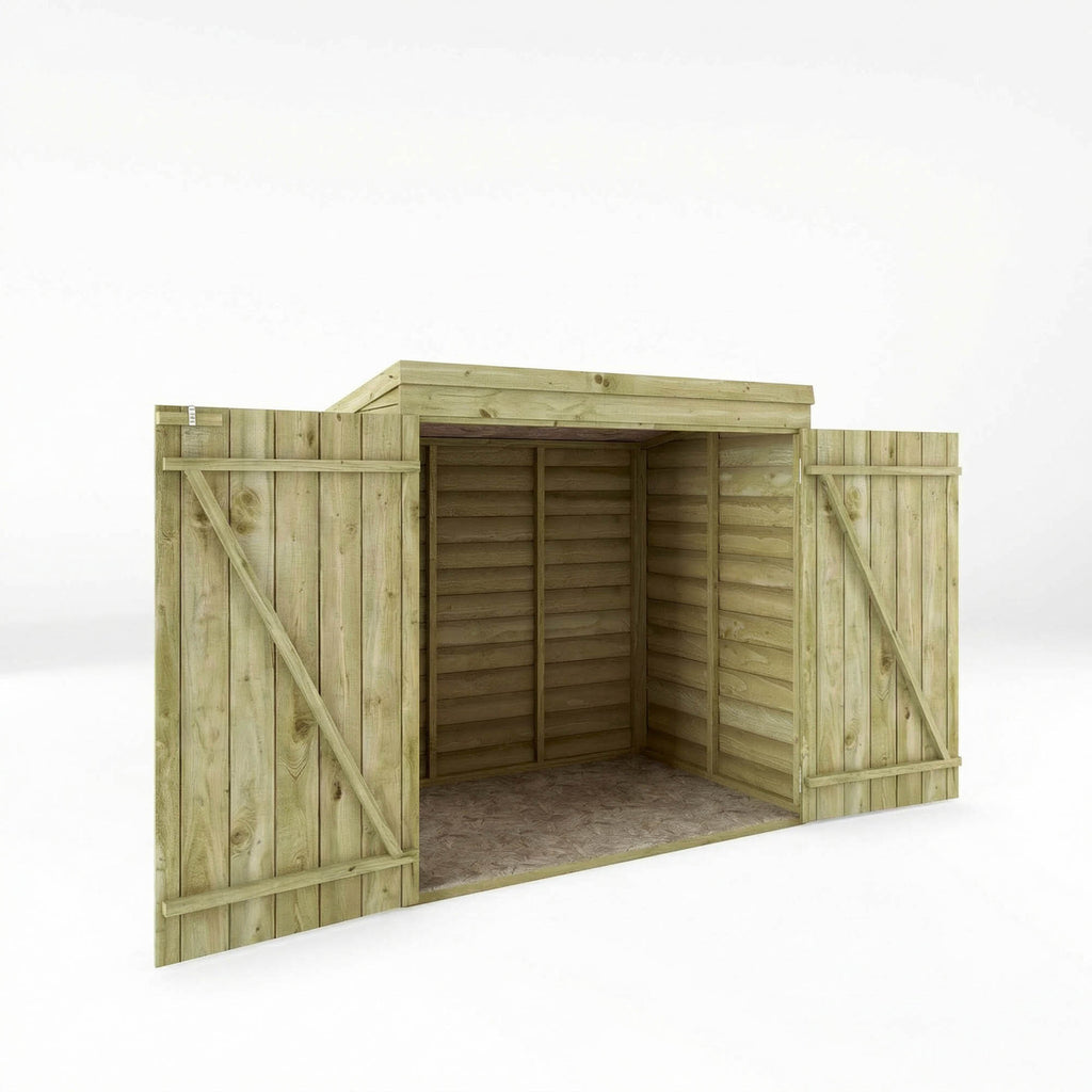 5 x 3 Overlap Double Door Wooden Garden Mower Store