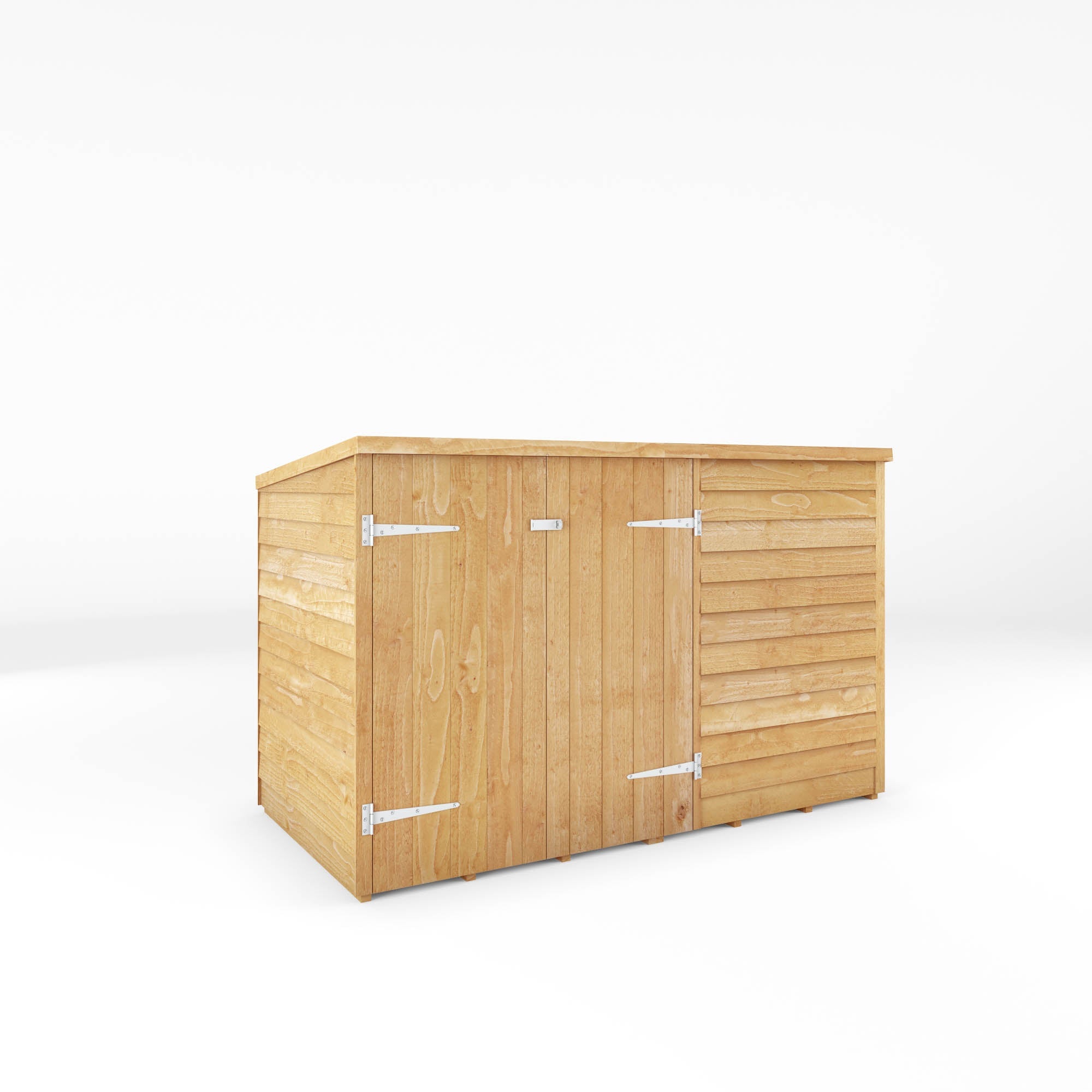 Value Overlap Double Door Pent Bike Shed