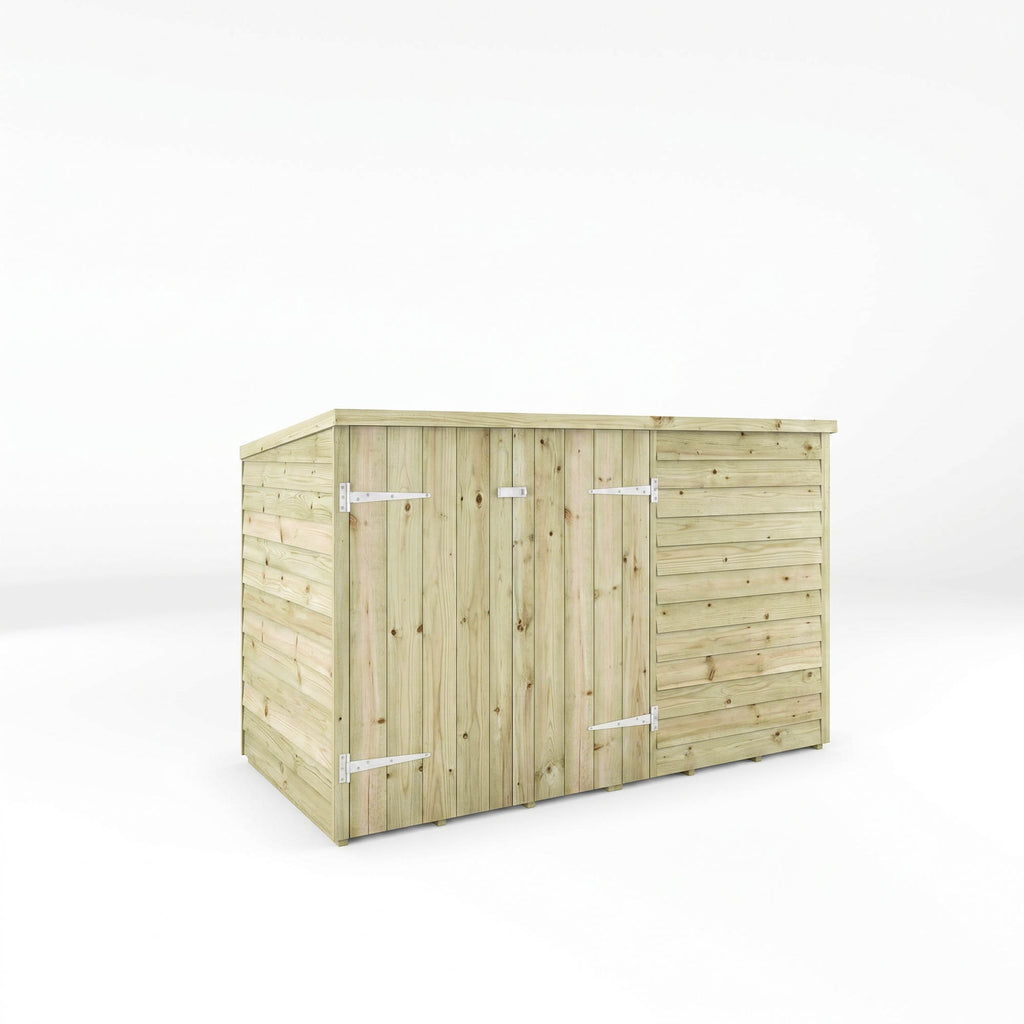 Value Overlap Double Door Pent Bike Shed