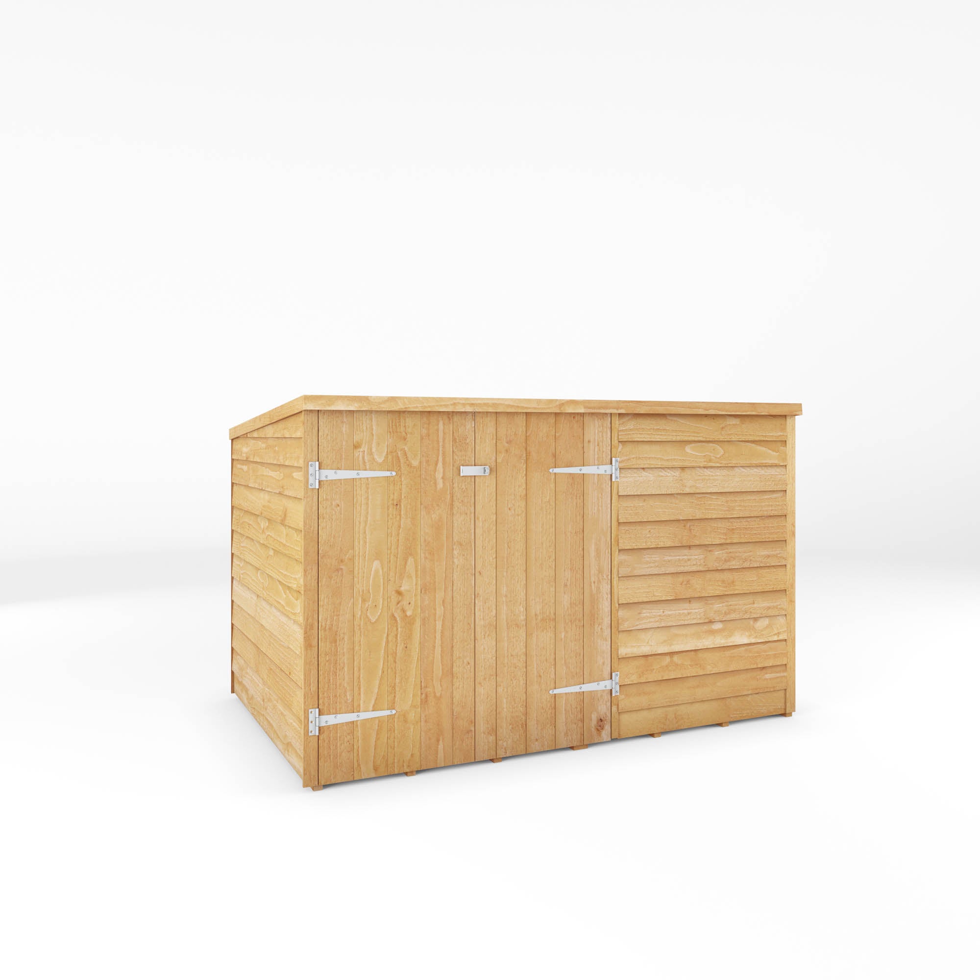 Value Overlap Double Door Pent Bike Shed
