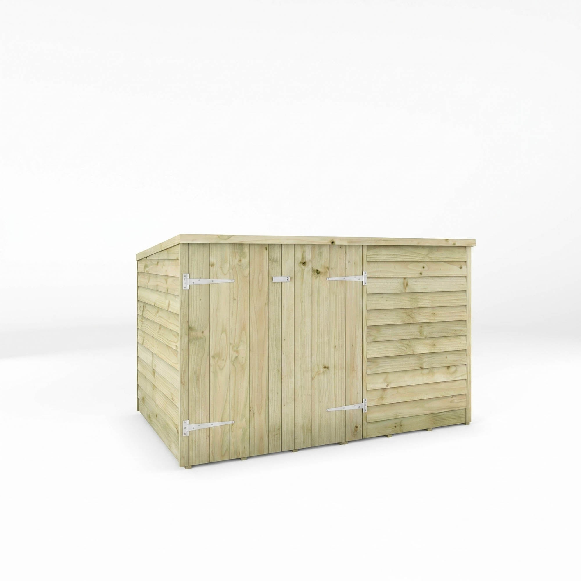 Value Overlap Double Door Pent Bike Shed