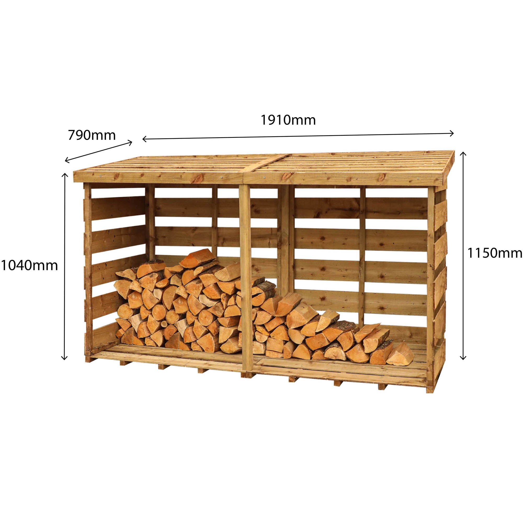 Pressure Treated Double Log Store