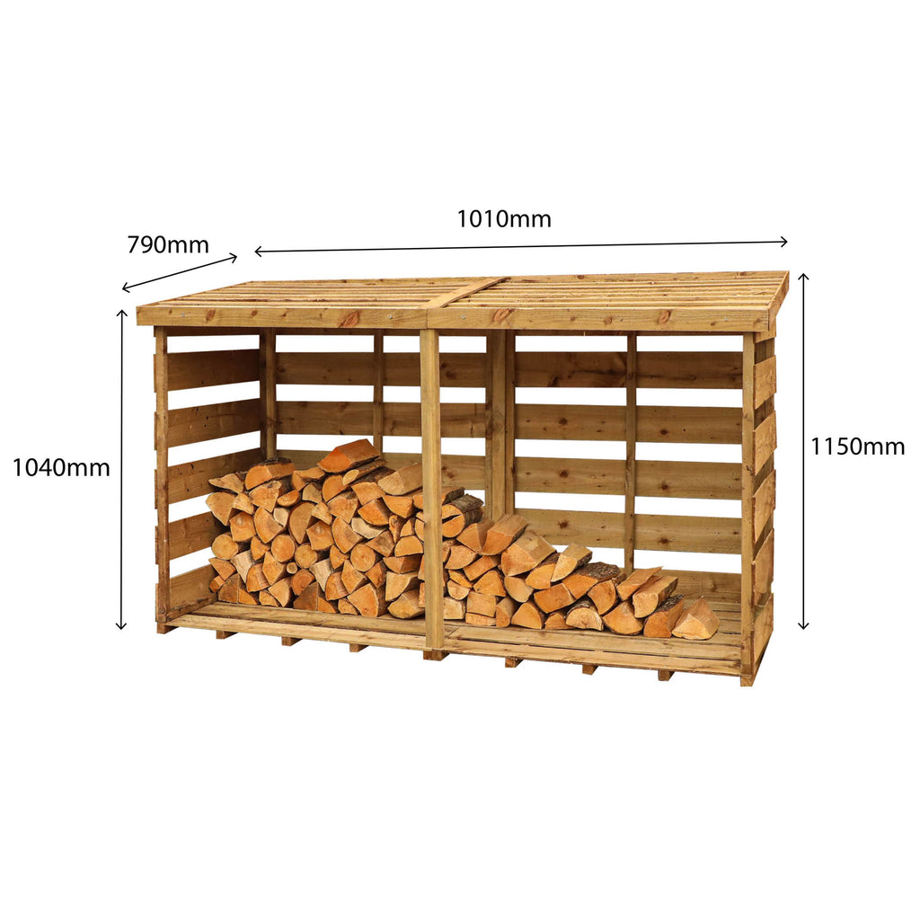 Pressure Treated Double Log Store