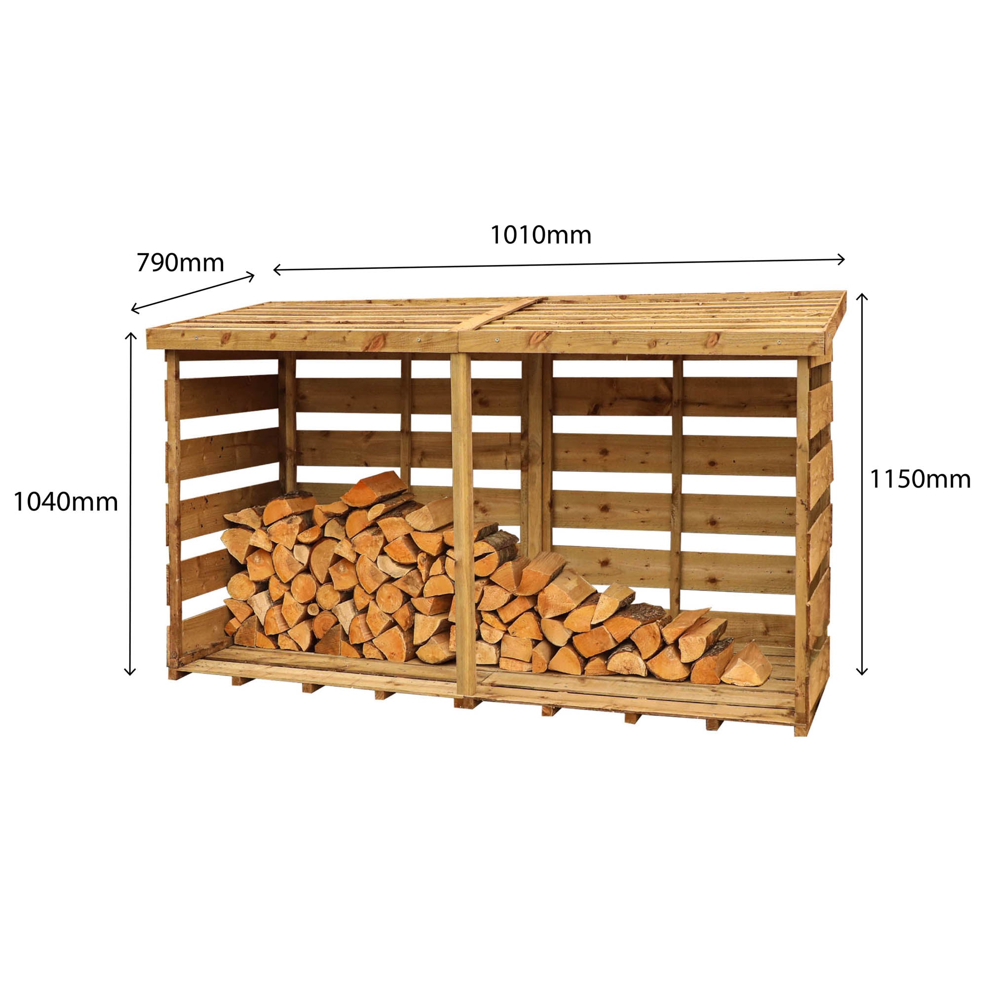 Pressure Treated Double Log Store