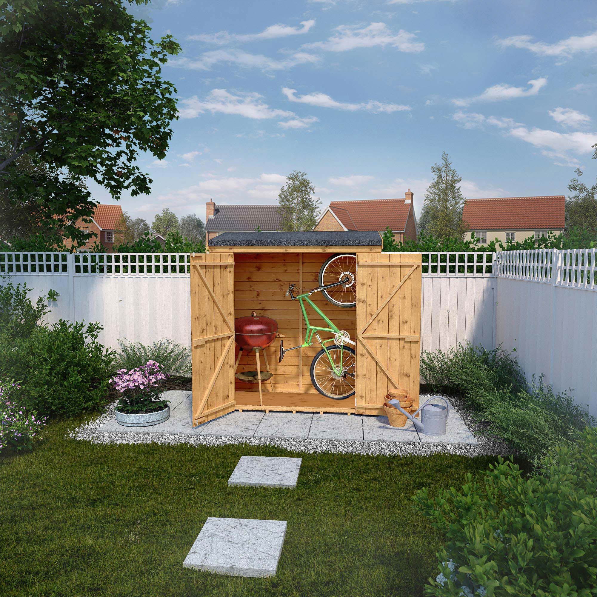 6 x 2'6 Tongue & Groove Pent Storage Shed