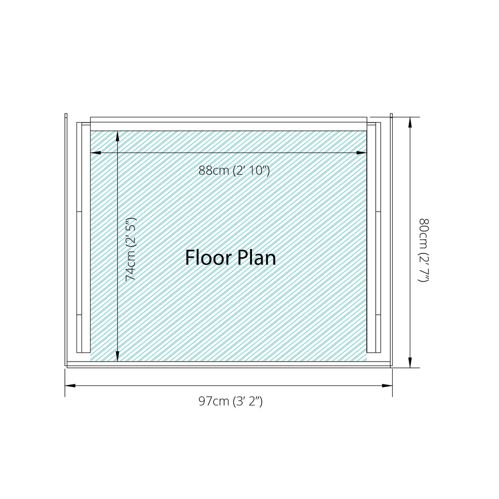 3ft x 3ft Pressure Treated Single Log Store