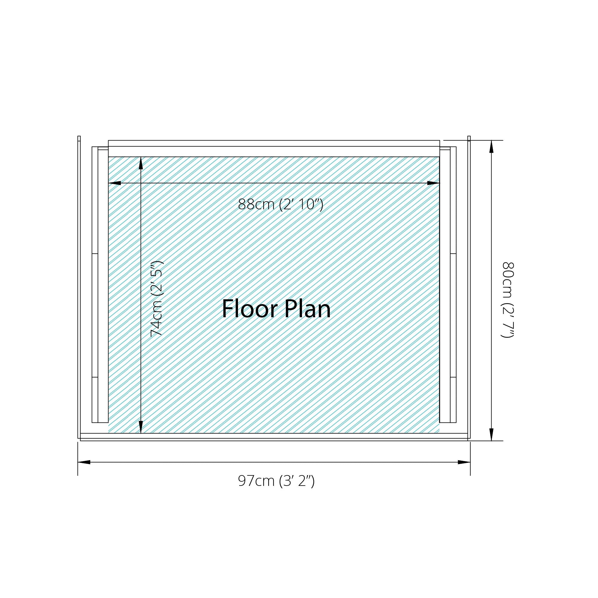 3ft x 3ft Pressure Treated Single Log Store