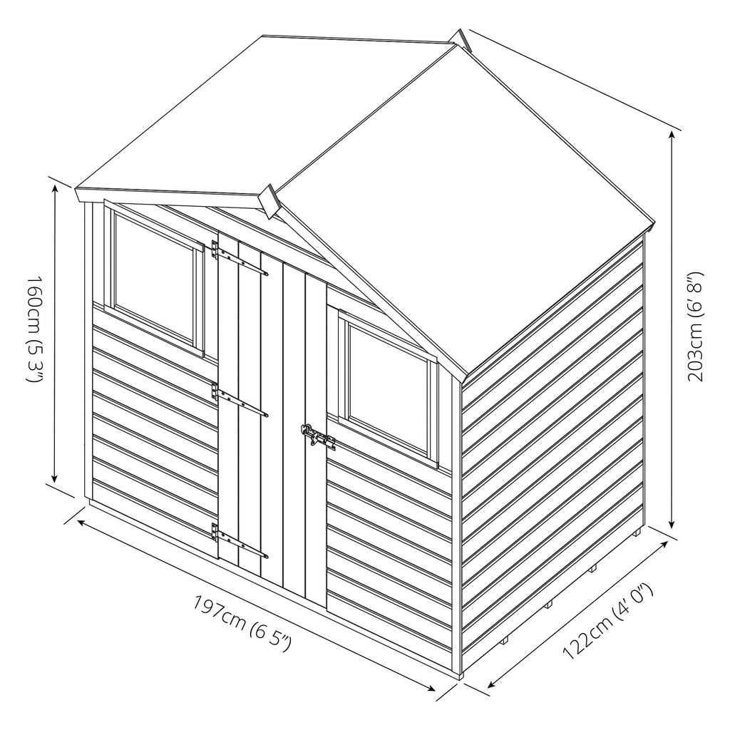 4 x 6 - Shiplap Apex