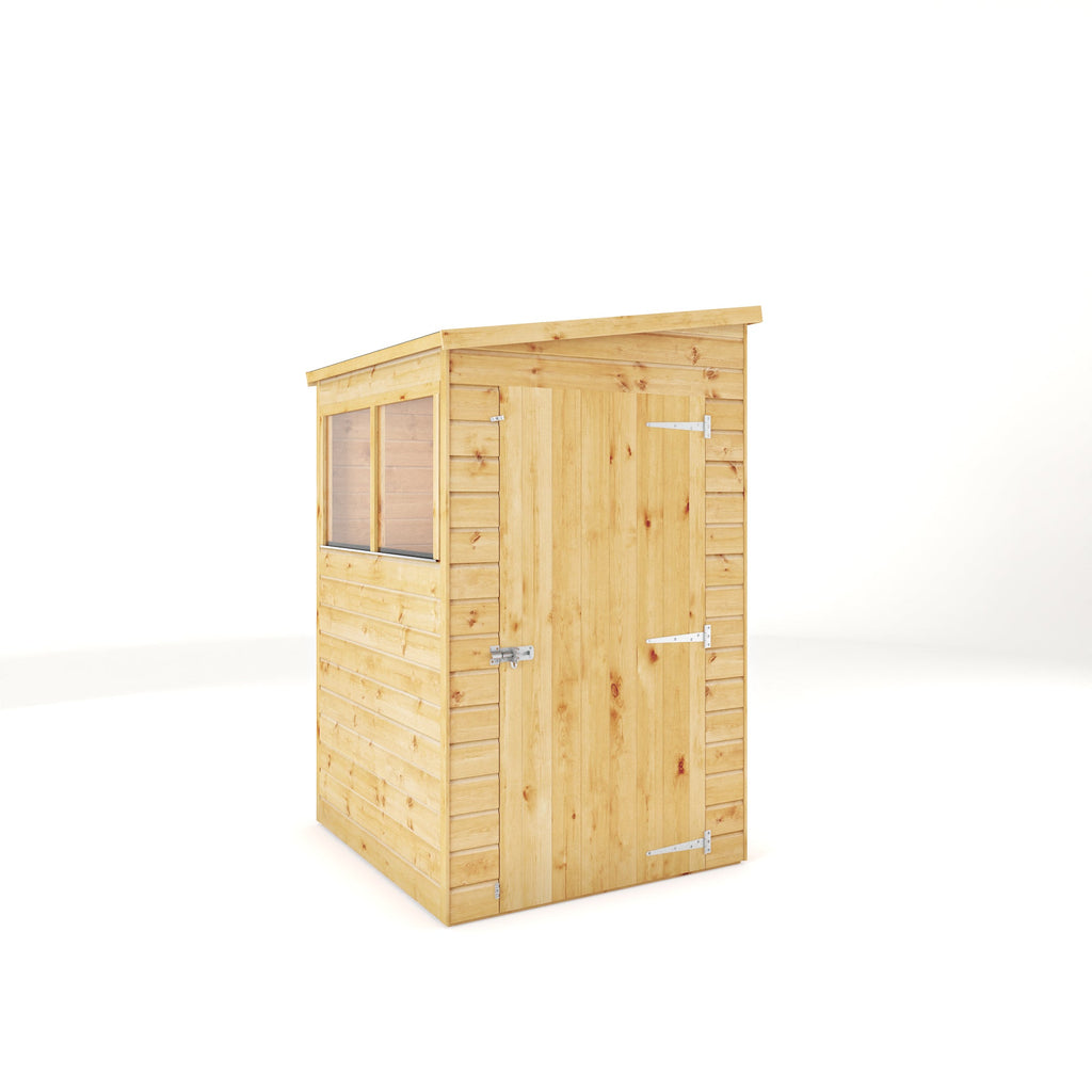 Modular Shiplap Pent Single Door Wooden Shed