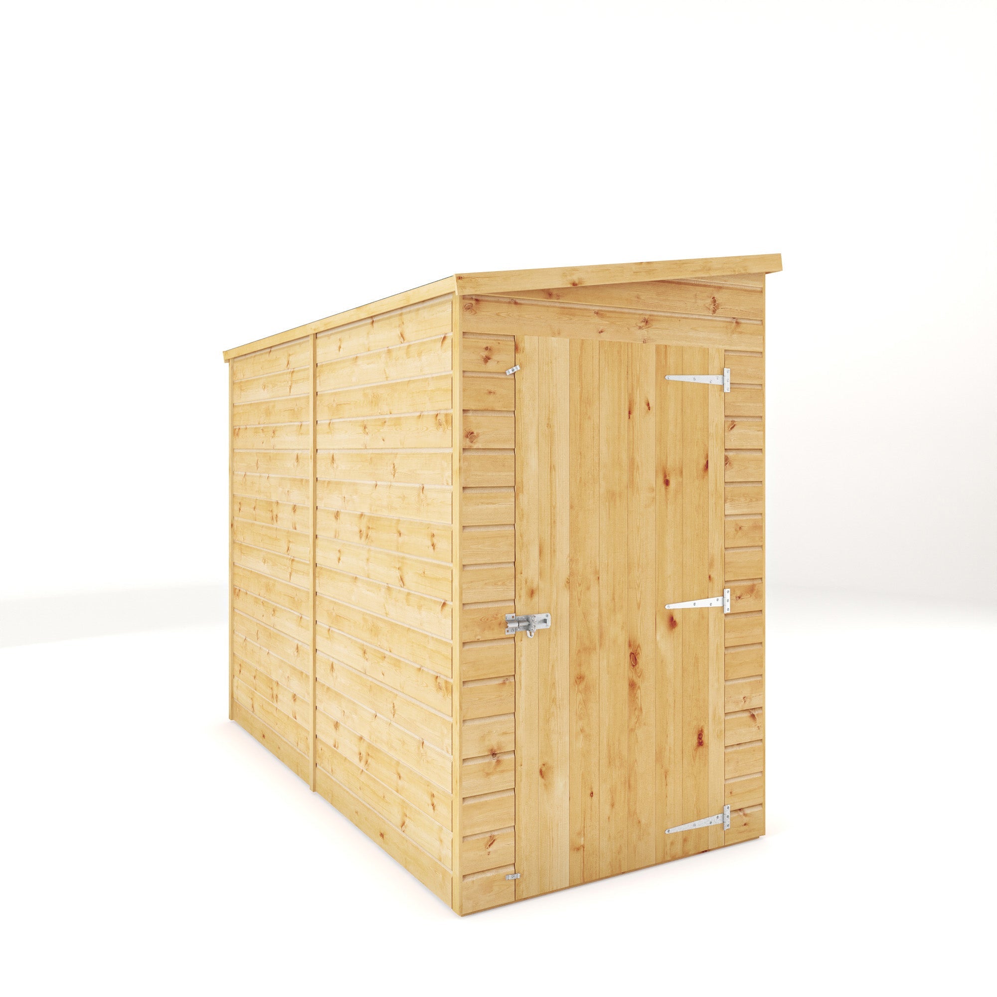 Modular Shiplap Pent Single Door Wooden Shed