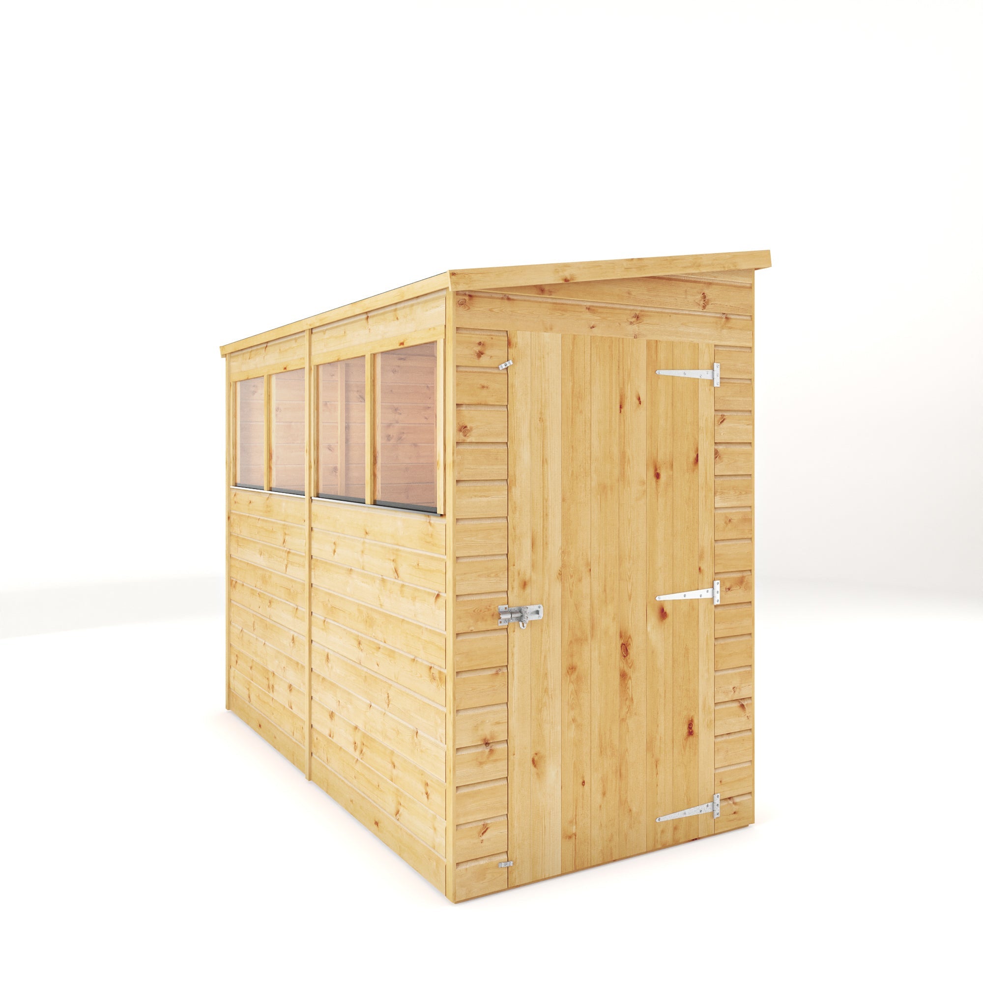 Modular Shiplap Pent Single Door Wooden Shed