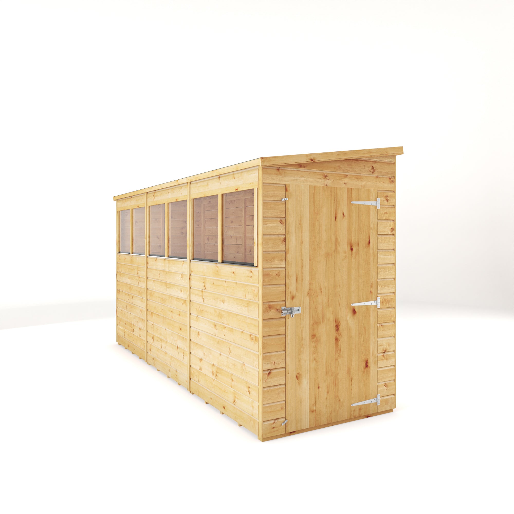 Modular Shiplap Pent Single Door Wooden Shed