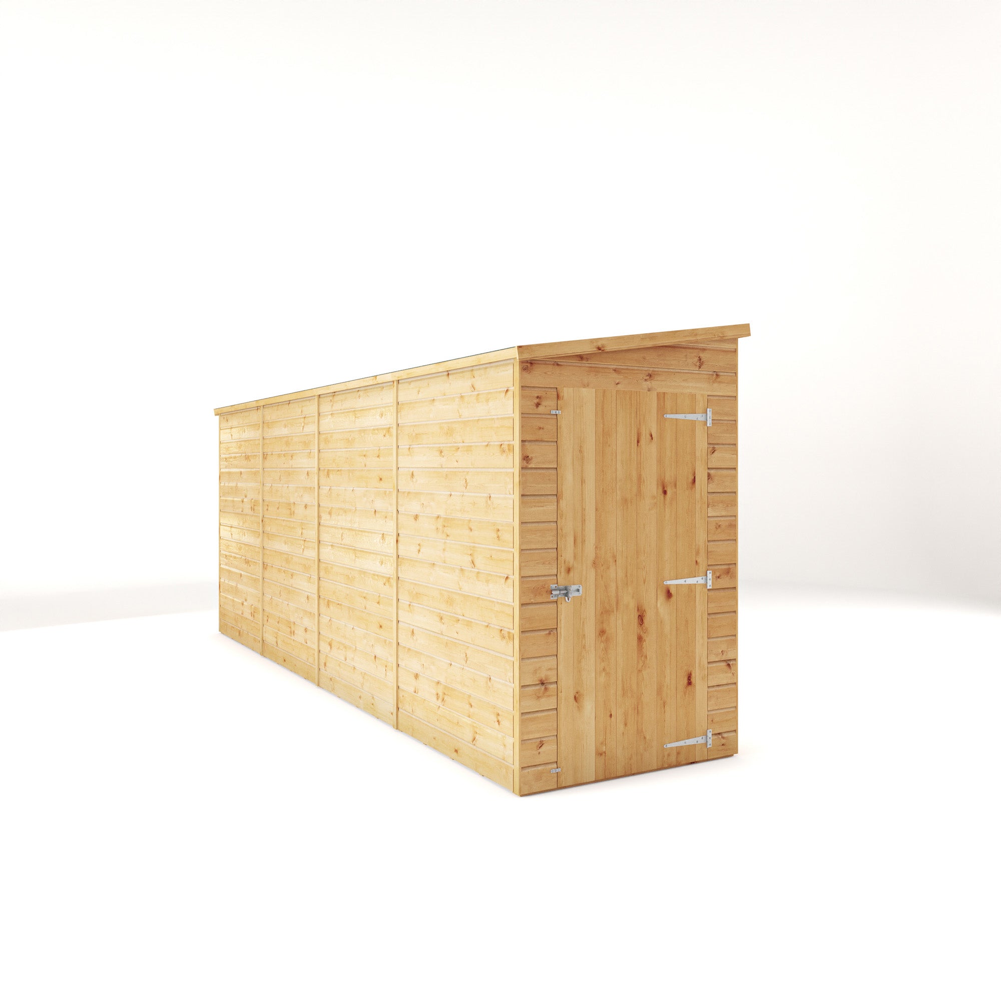 Modular Shiplap Pent Single Door Wooden Shed